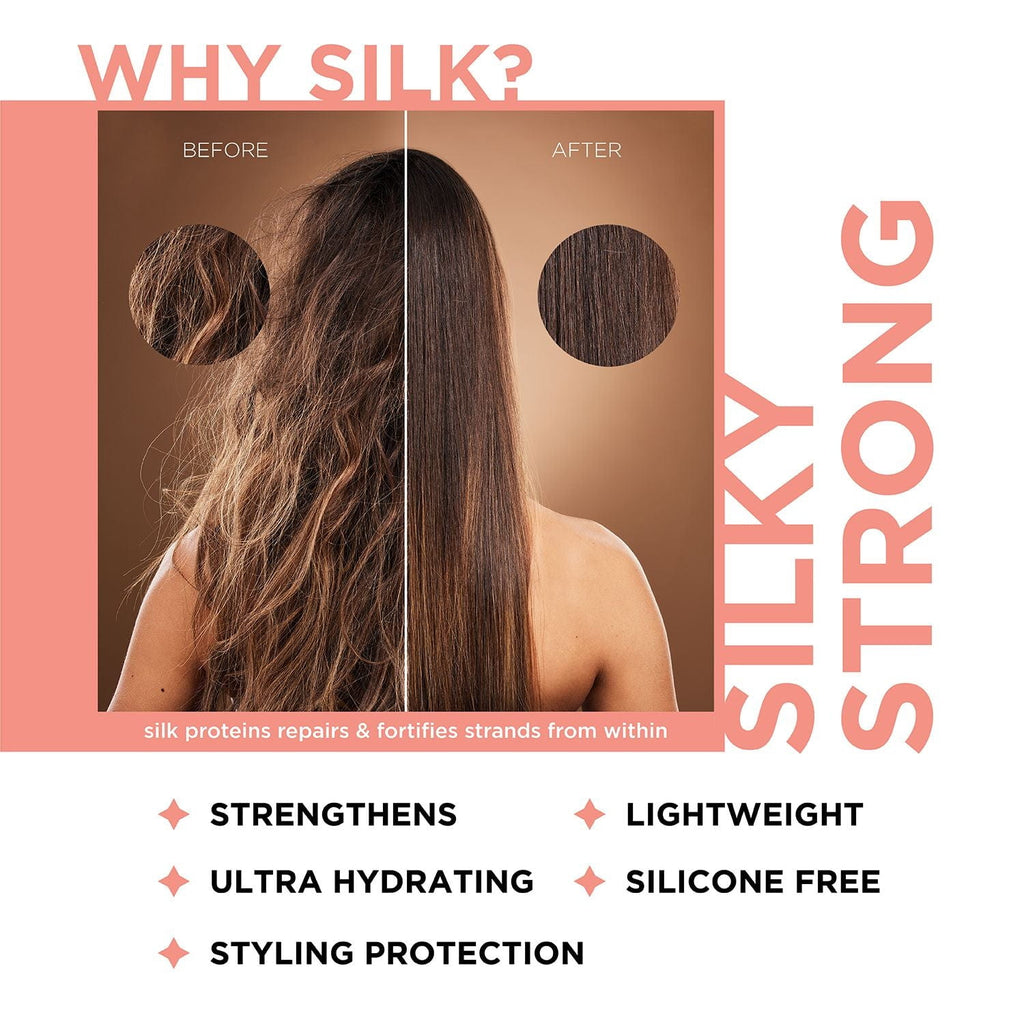 infographic of silk benefits for hair