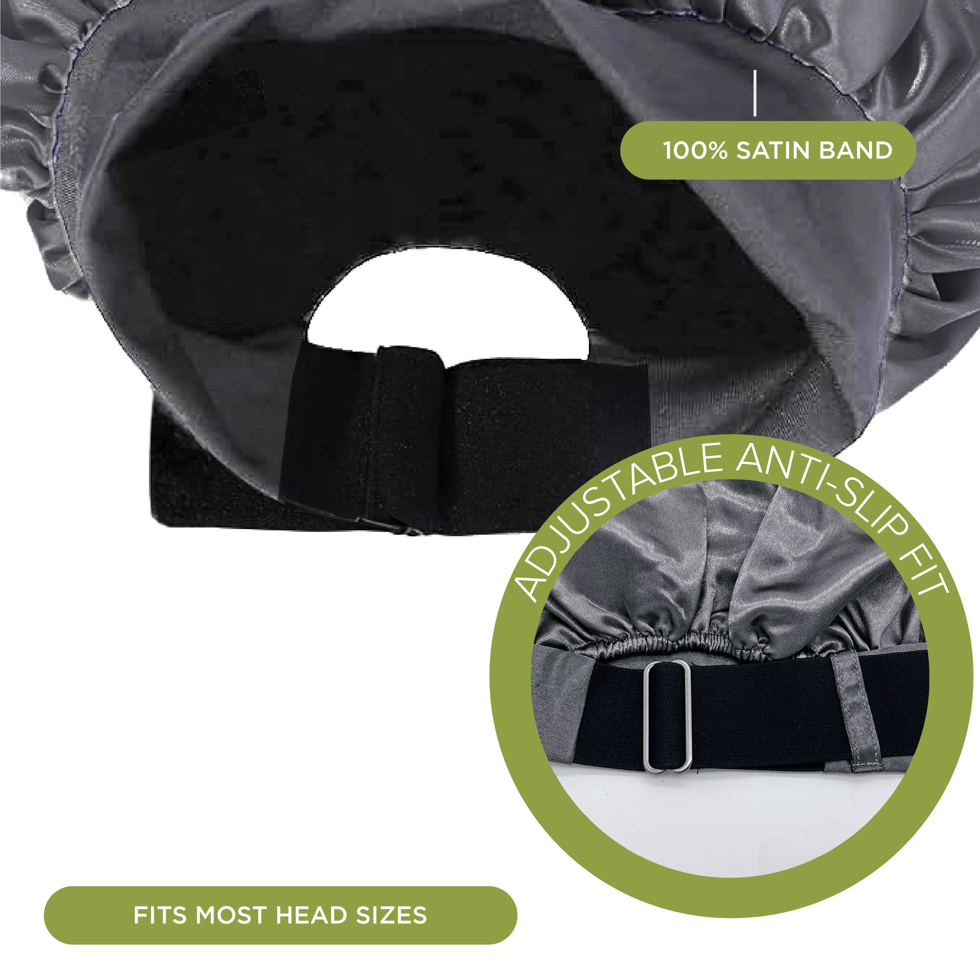 MEND HAIR ACCESSORIES Satin Bonnet, Elastic