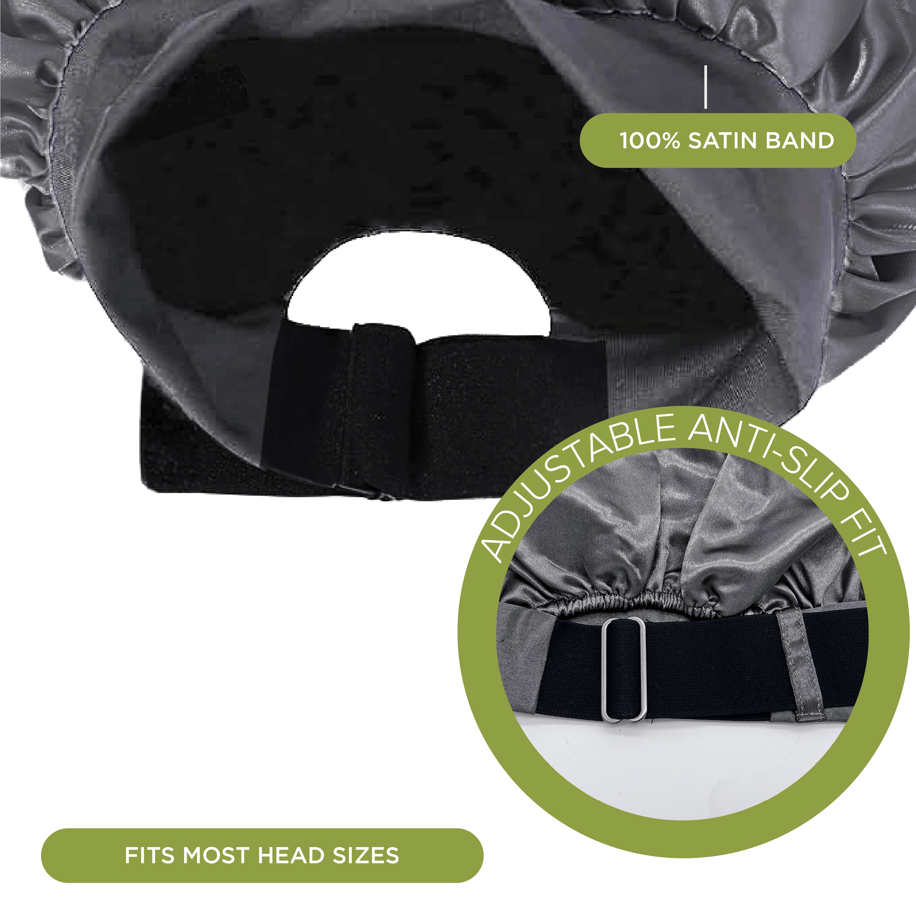 MEND HAIR ACCESSORIES Satin Bonnet, Elastic