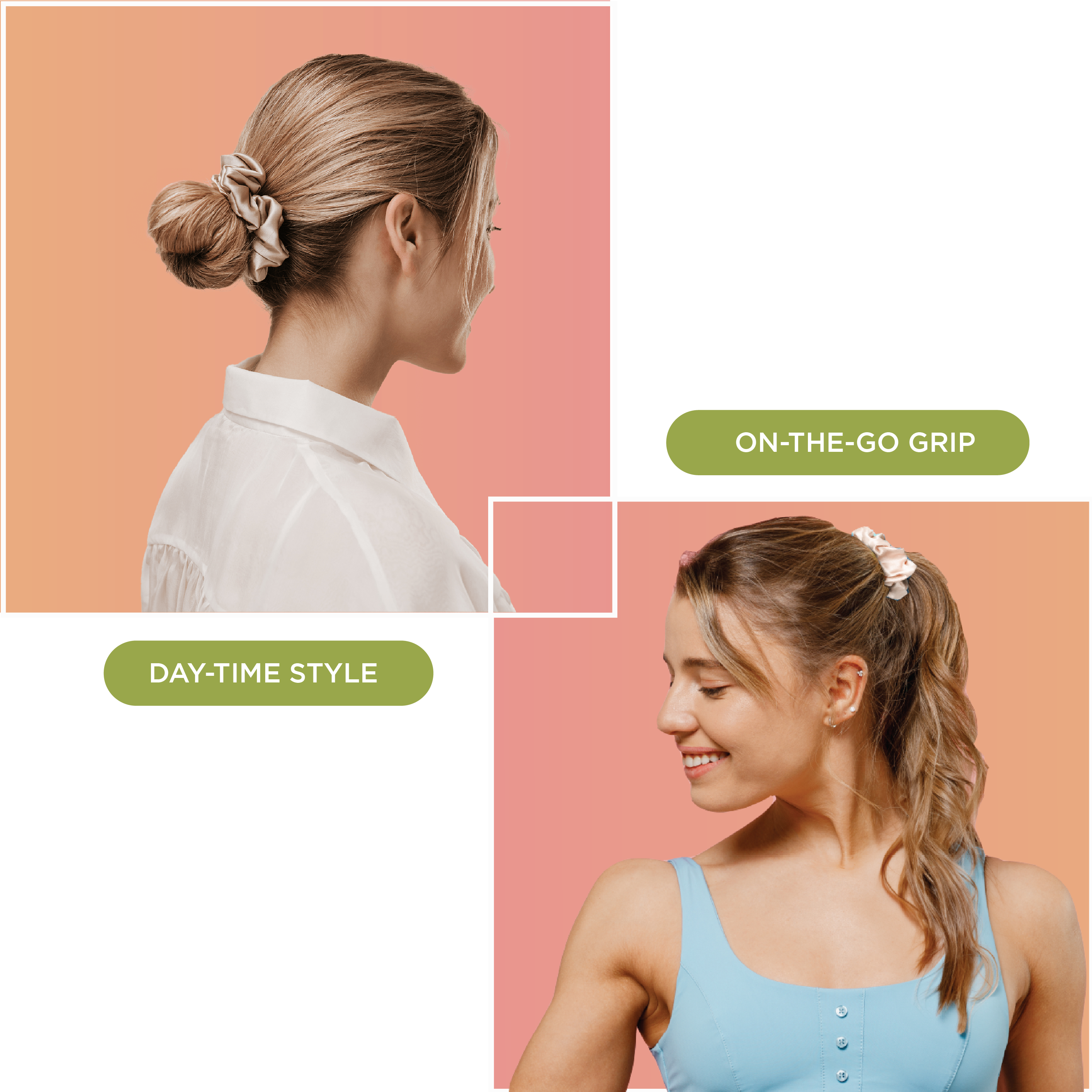 MEND Satin Scrunchies Satin Scrunchies, Skinny & Oversized