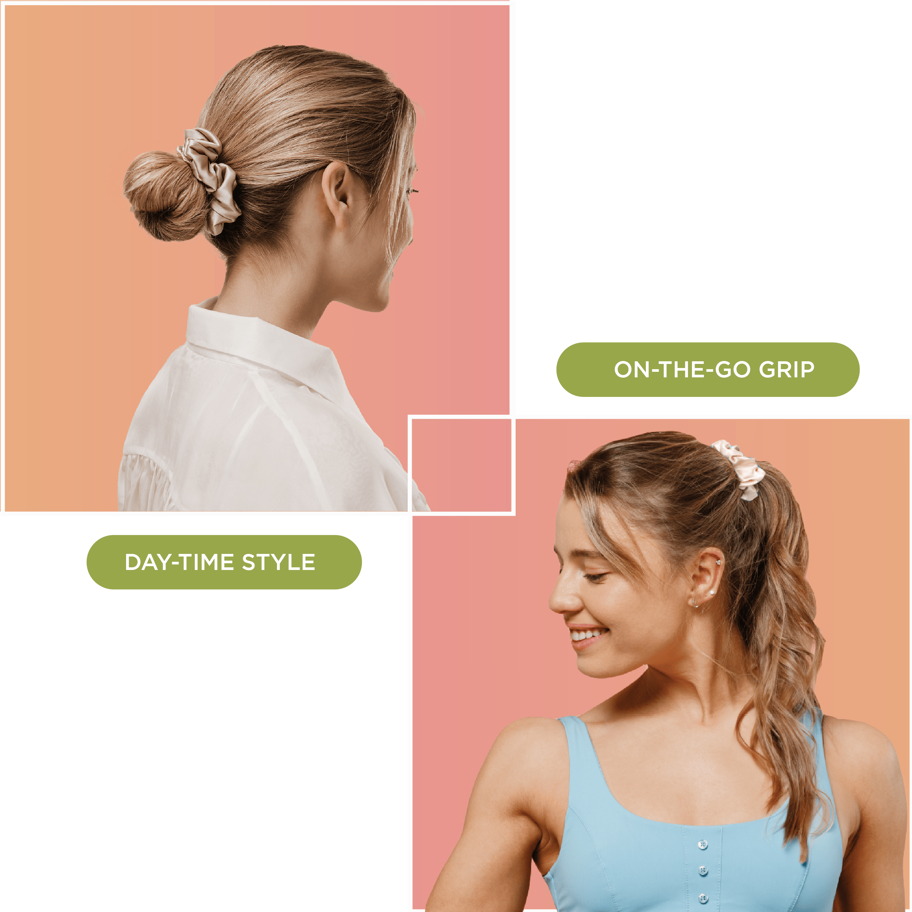 MEND Satin Scrunchies Satin Scrunchies, Skinny & Oversized