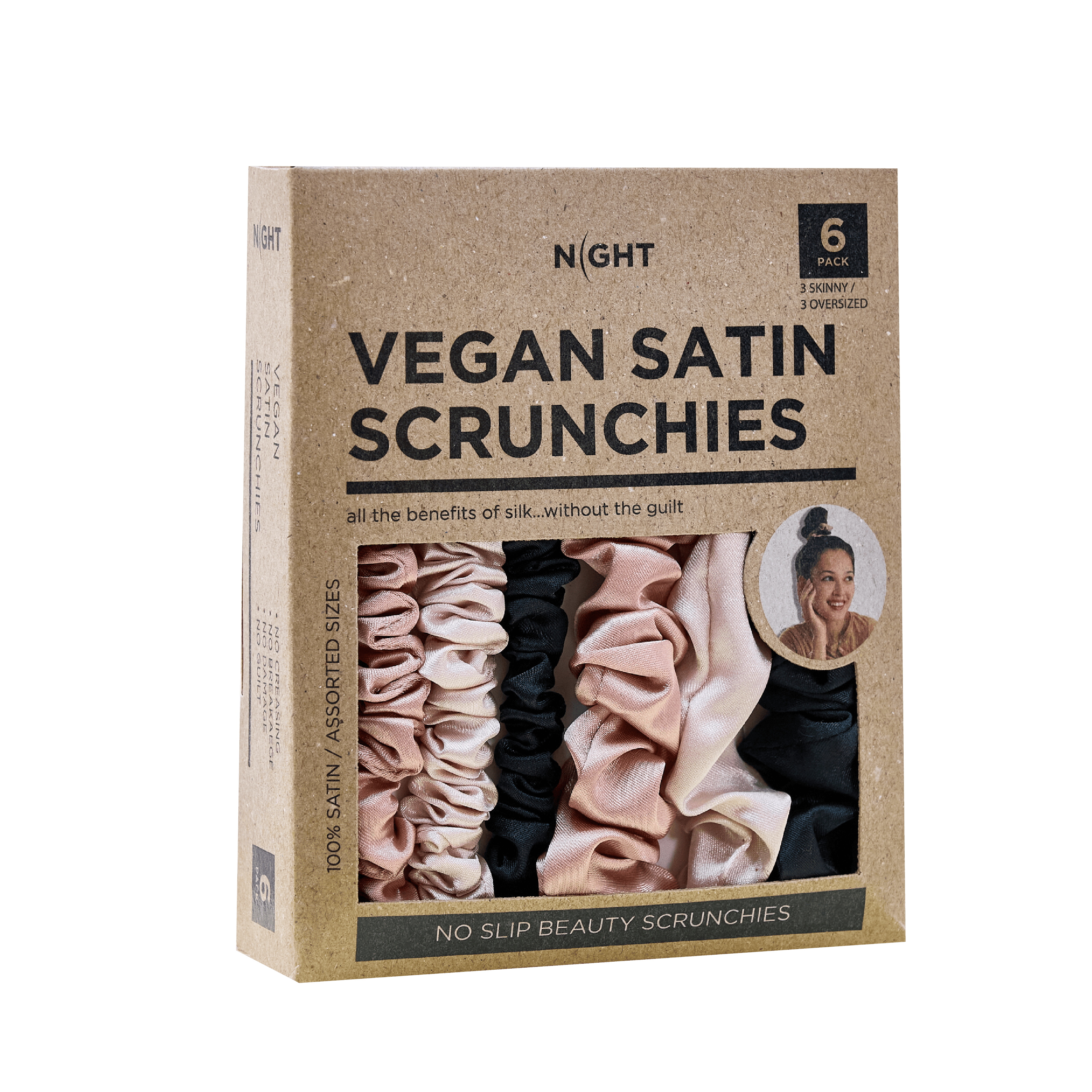 MEND Satin Scrunchies Satin Scrunchies, Skinny & Oversized