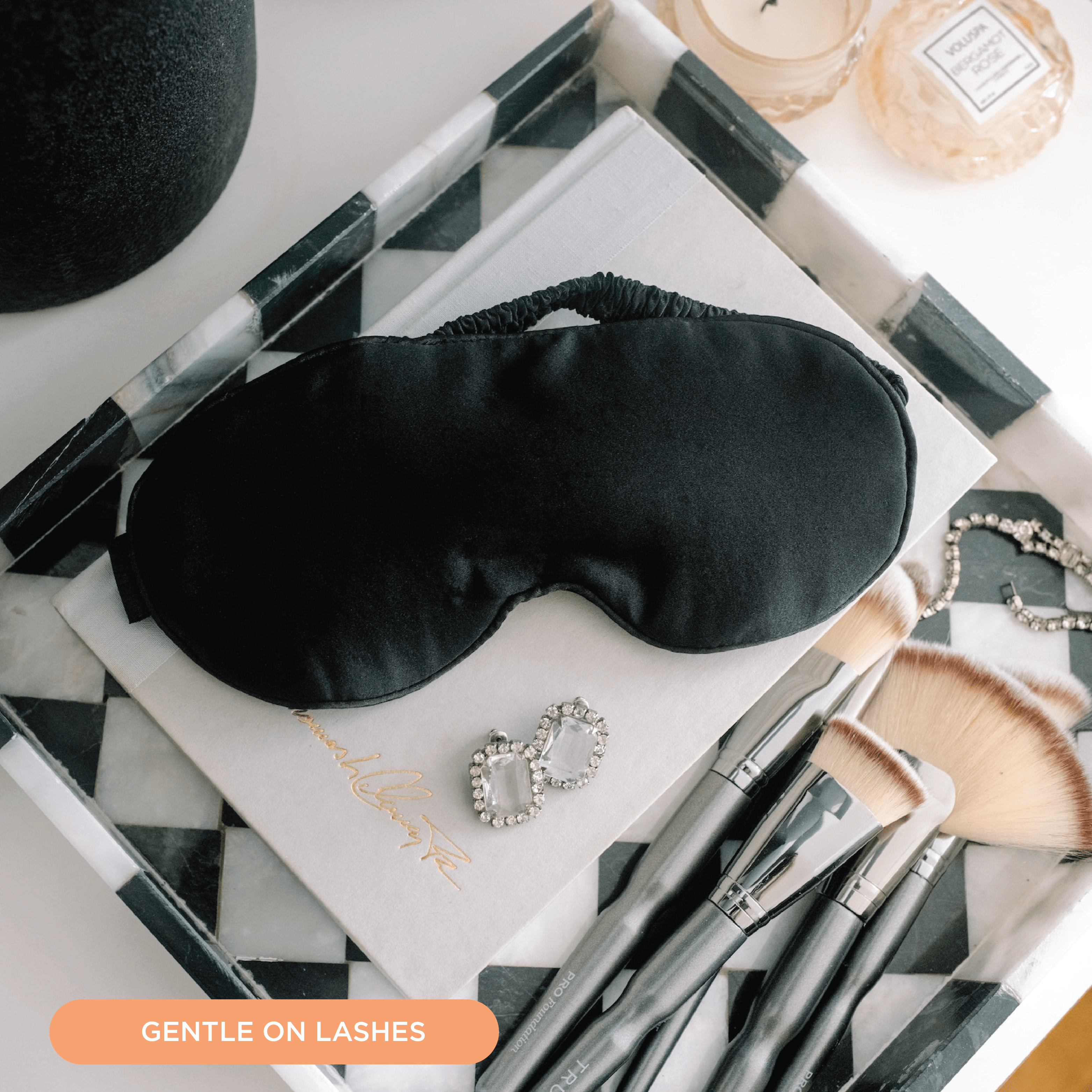 MEND SLEEP MASKS Black Satin Blackout Sleep mask