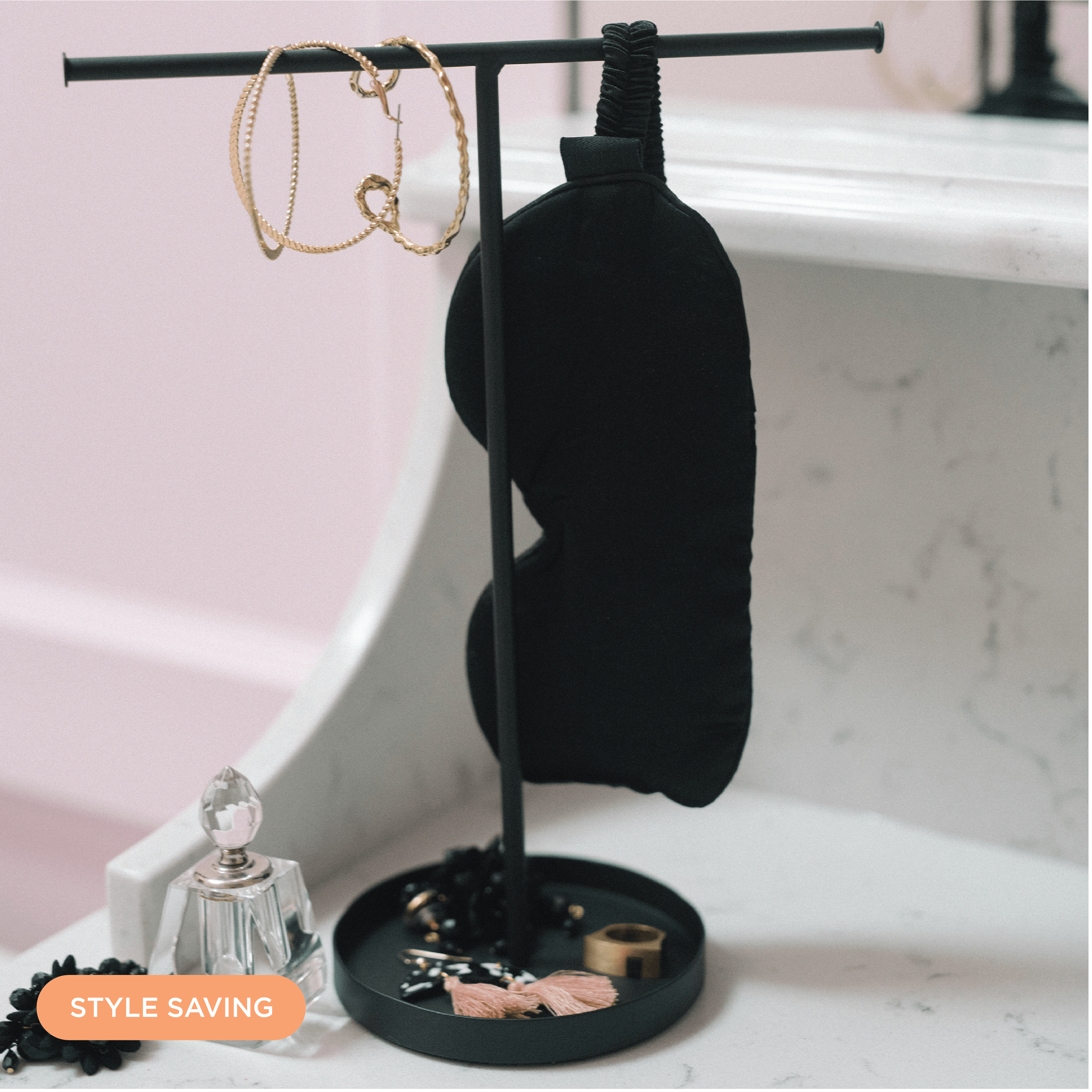 MEND SLEEP MASKS Black Satin Blackout Sleep mask