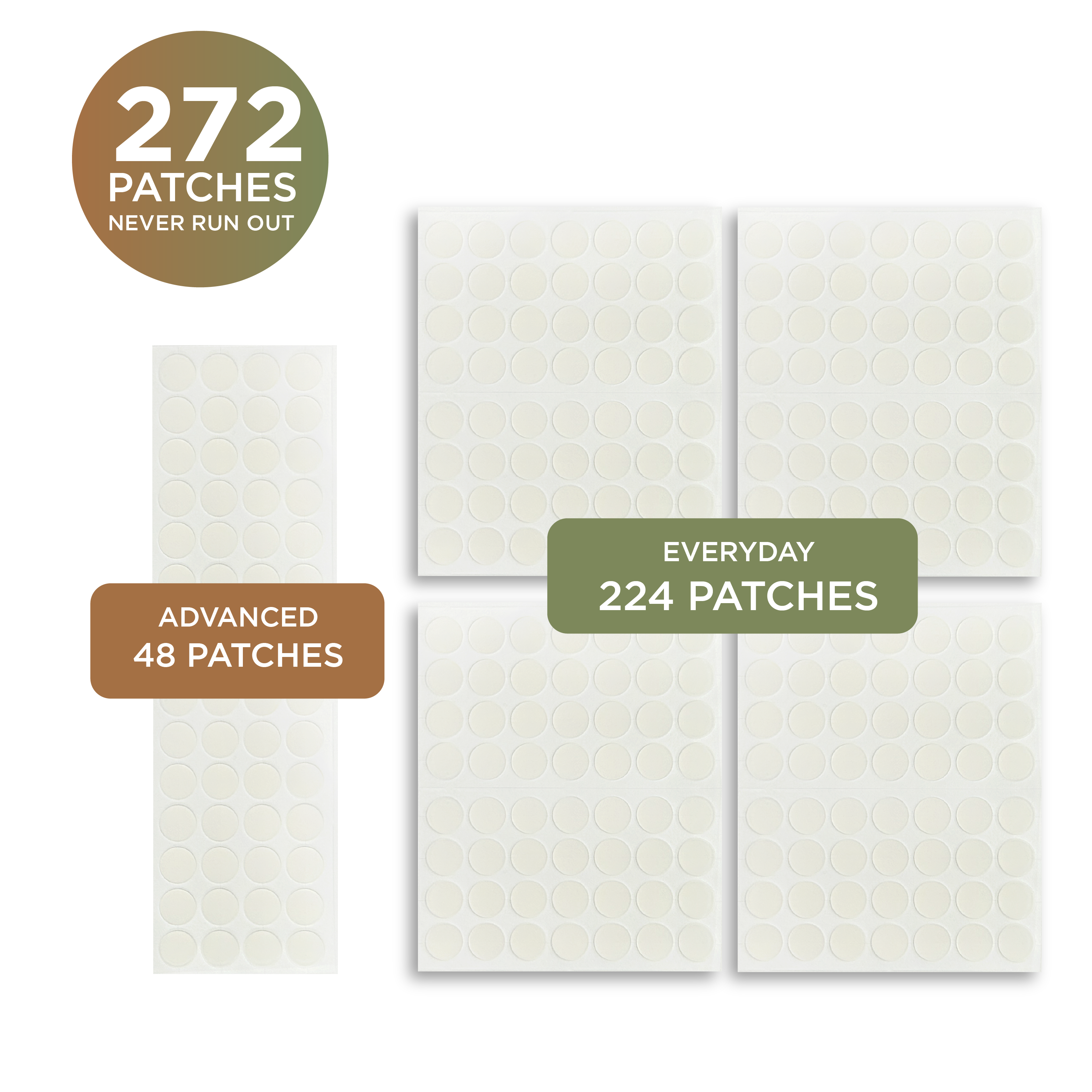 NIGHT Duplicate 272pk Pimple Patch Duo, Everyday & Advanced, 272 Ct