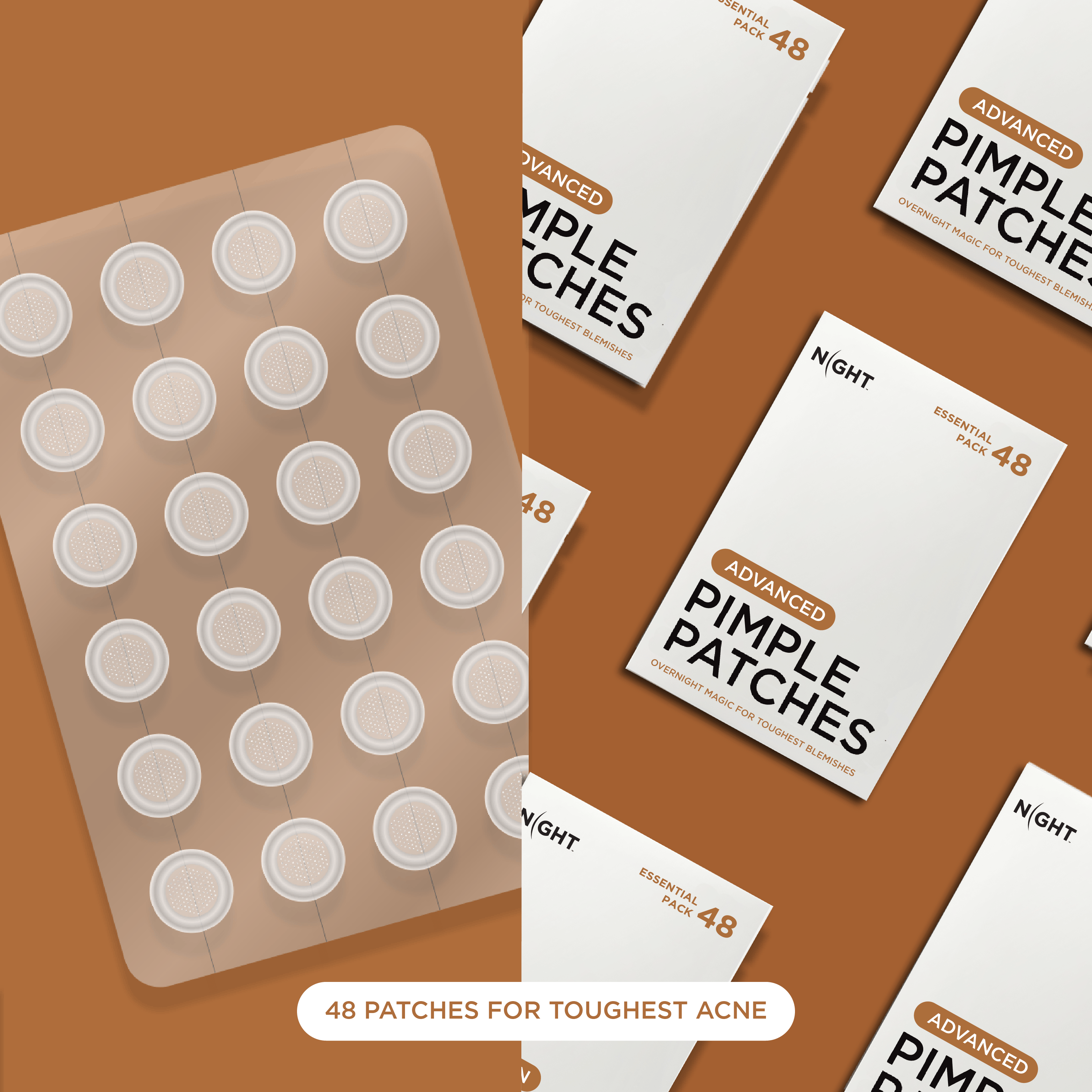 NIGHT Duplicate 48 Count Advanced Pimple Patches, 48 Ct