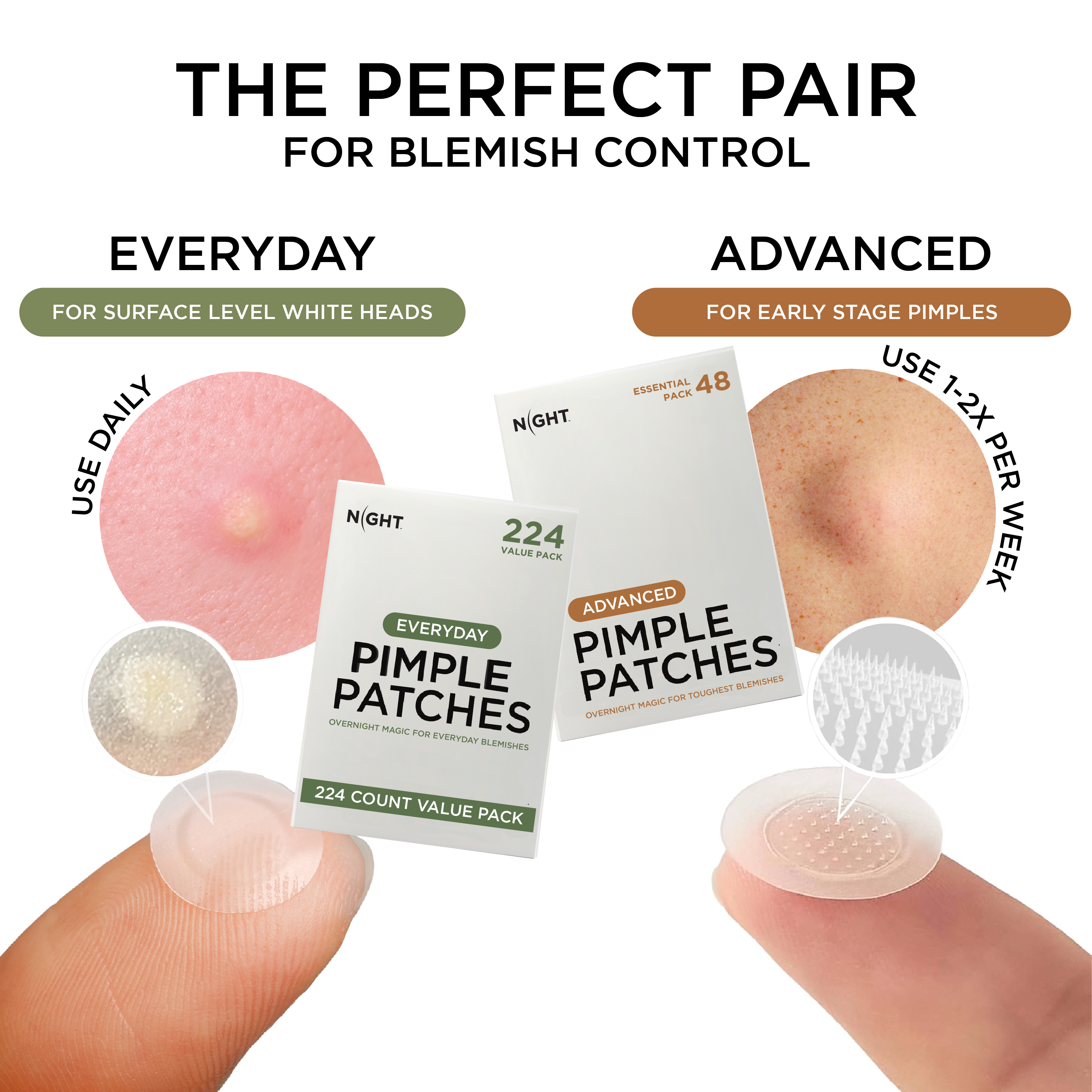 NIGHT Duplicate 48 Count Advanced Pimple Patches, 48 Ct