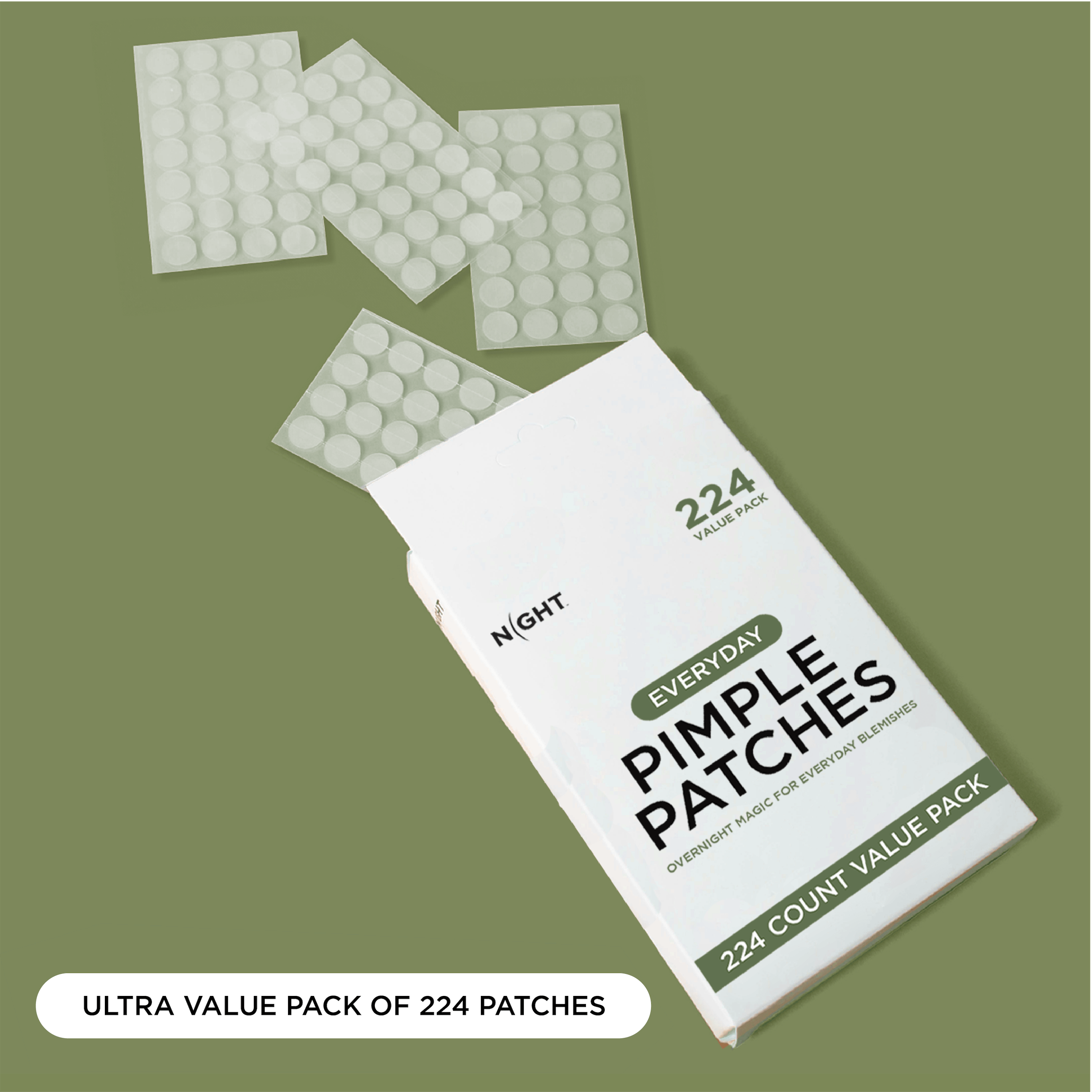 NIGHT Duplicate Everyday Pimple Patches, Ultra Value Pack, 224 Ct
