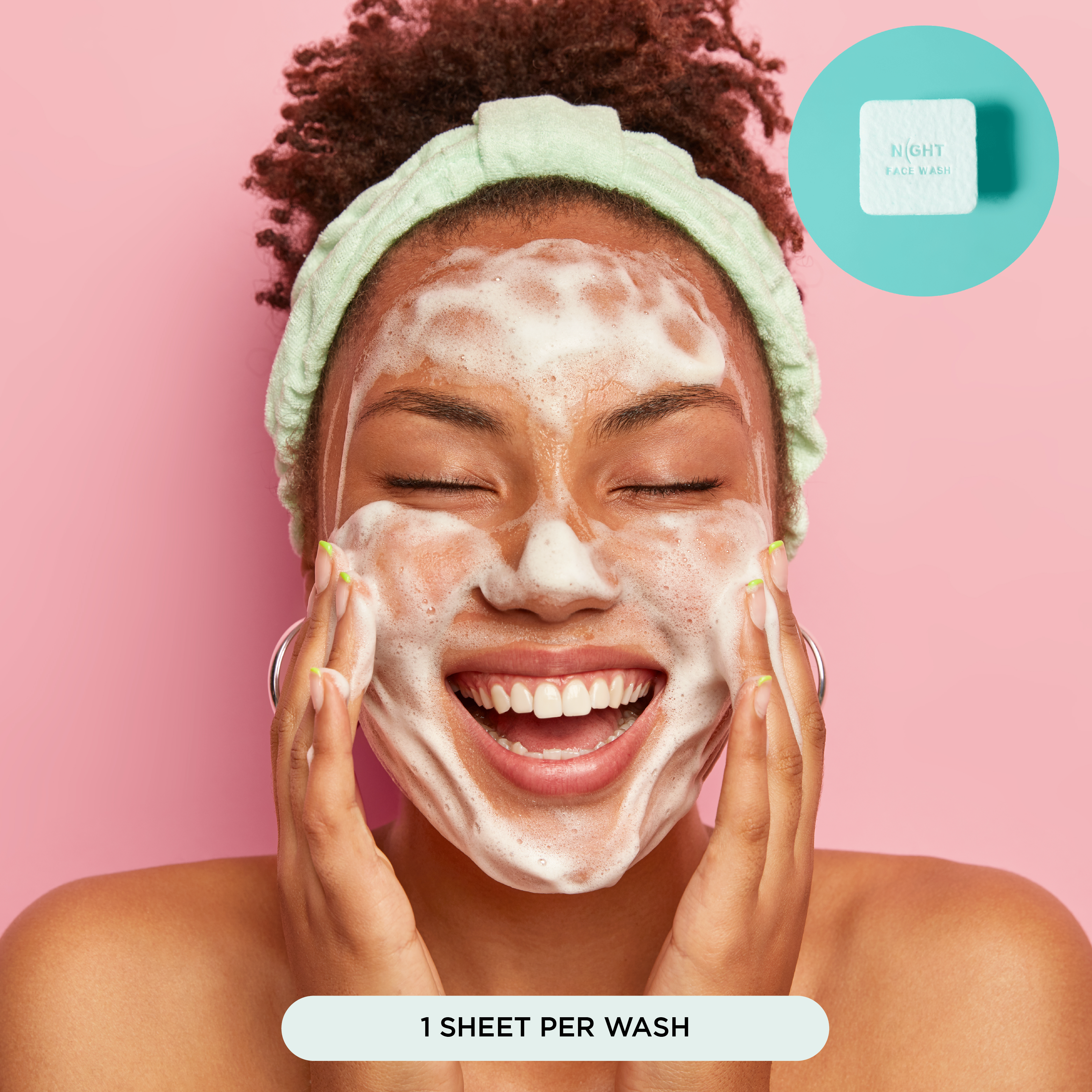 NIGHT Duplicate Magic Face Cleanser Sheets, Instantly Dissolves