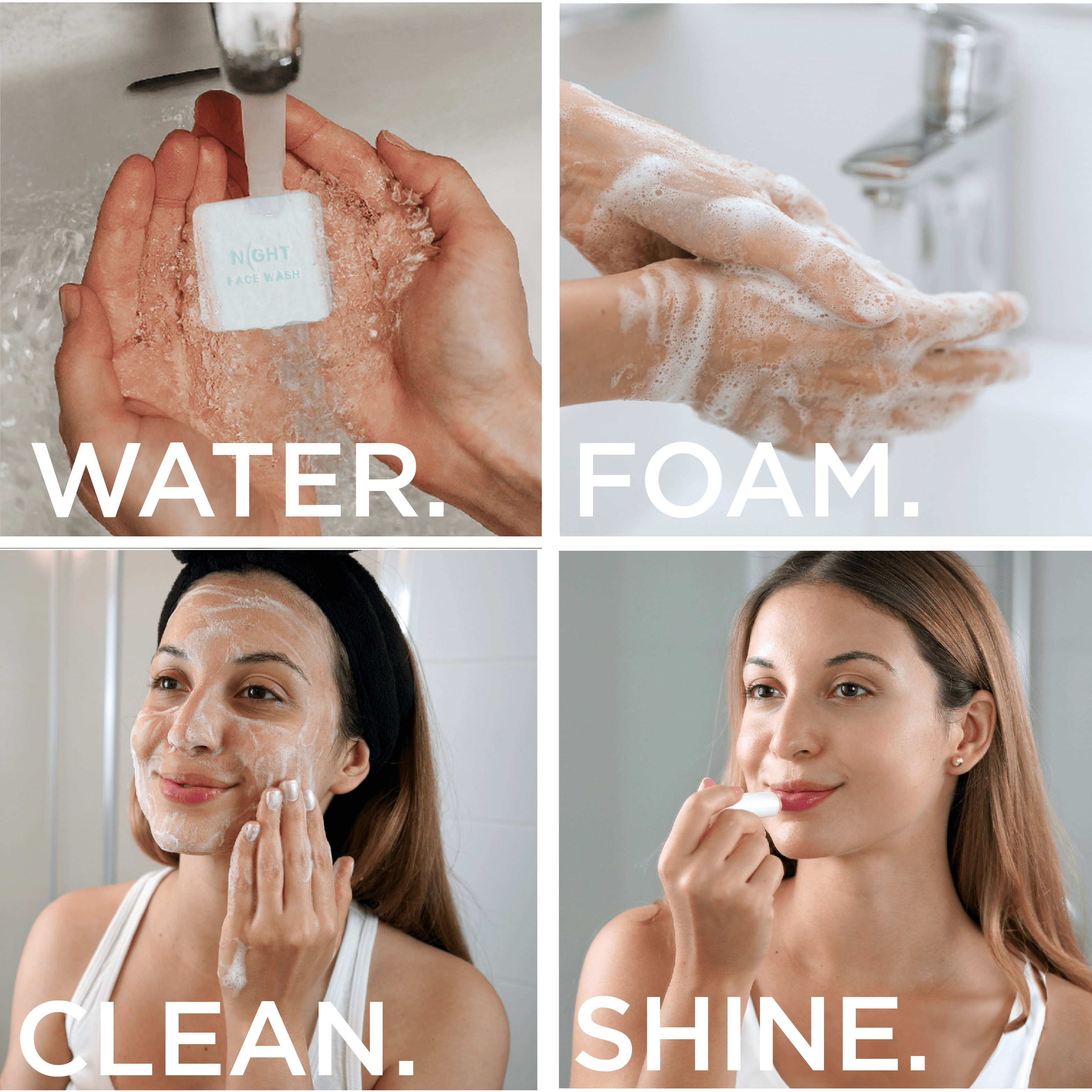 NIGHT Duplicate Magic Face Cleanser Sheets, Instantly Dissolves