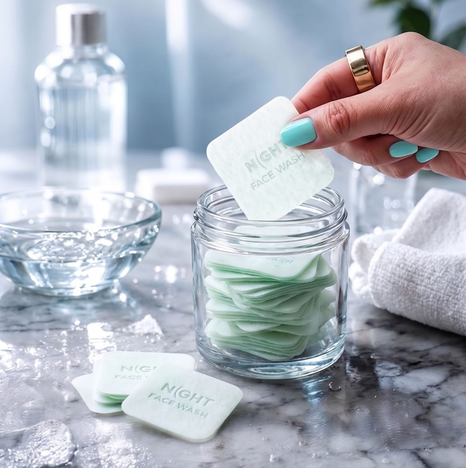 NIGHT Duplicate Magic Face Cleanser Sheets, Instantly Dissolves