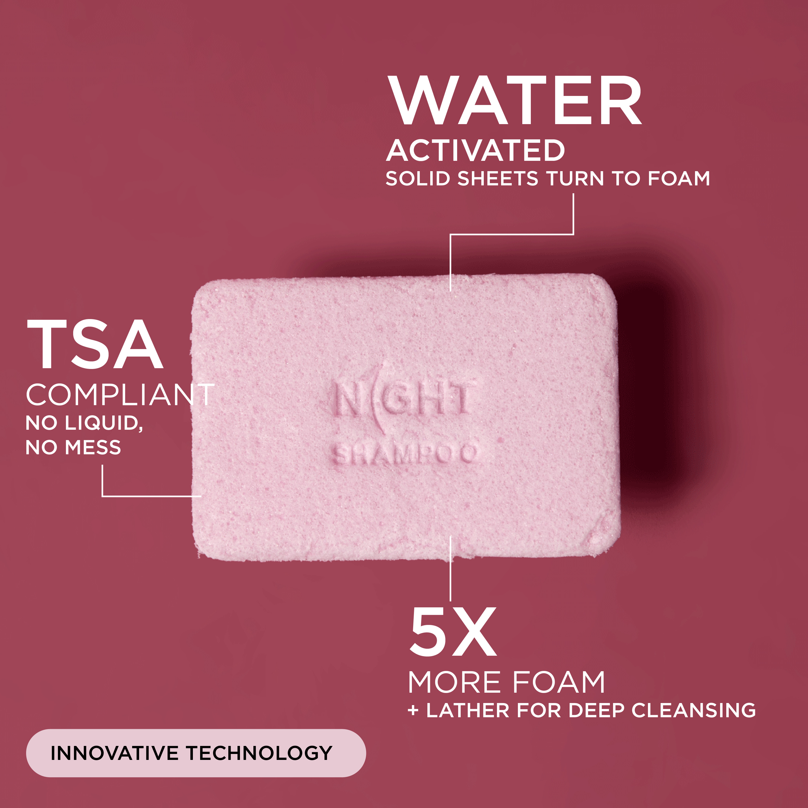 NIGHT Duplicate Magic Shampoo Sheets, Instantly Dissolves