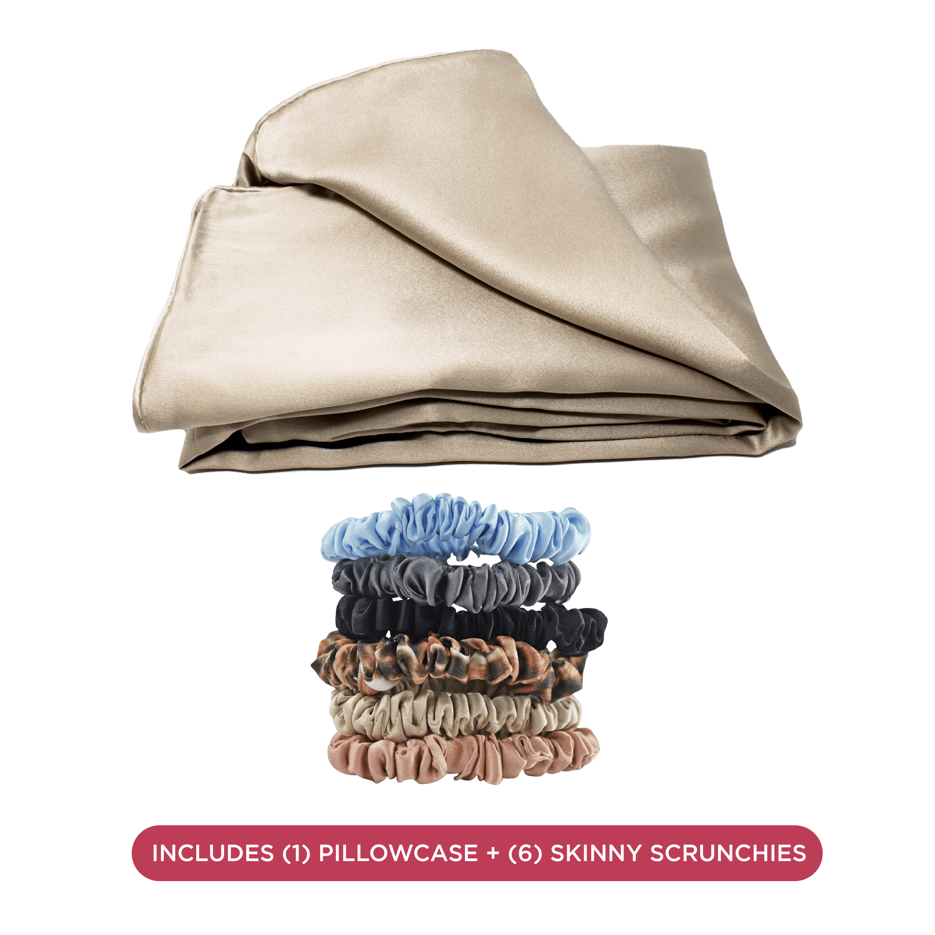 NIGHT Duplicate Silk Haircare Set, Pillowcase & Scrunchies