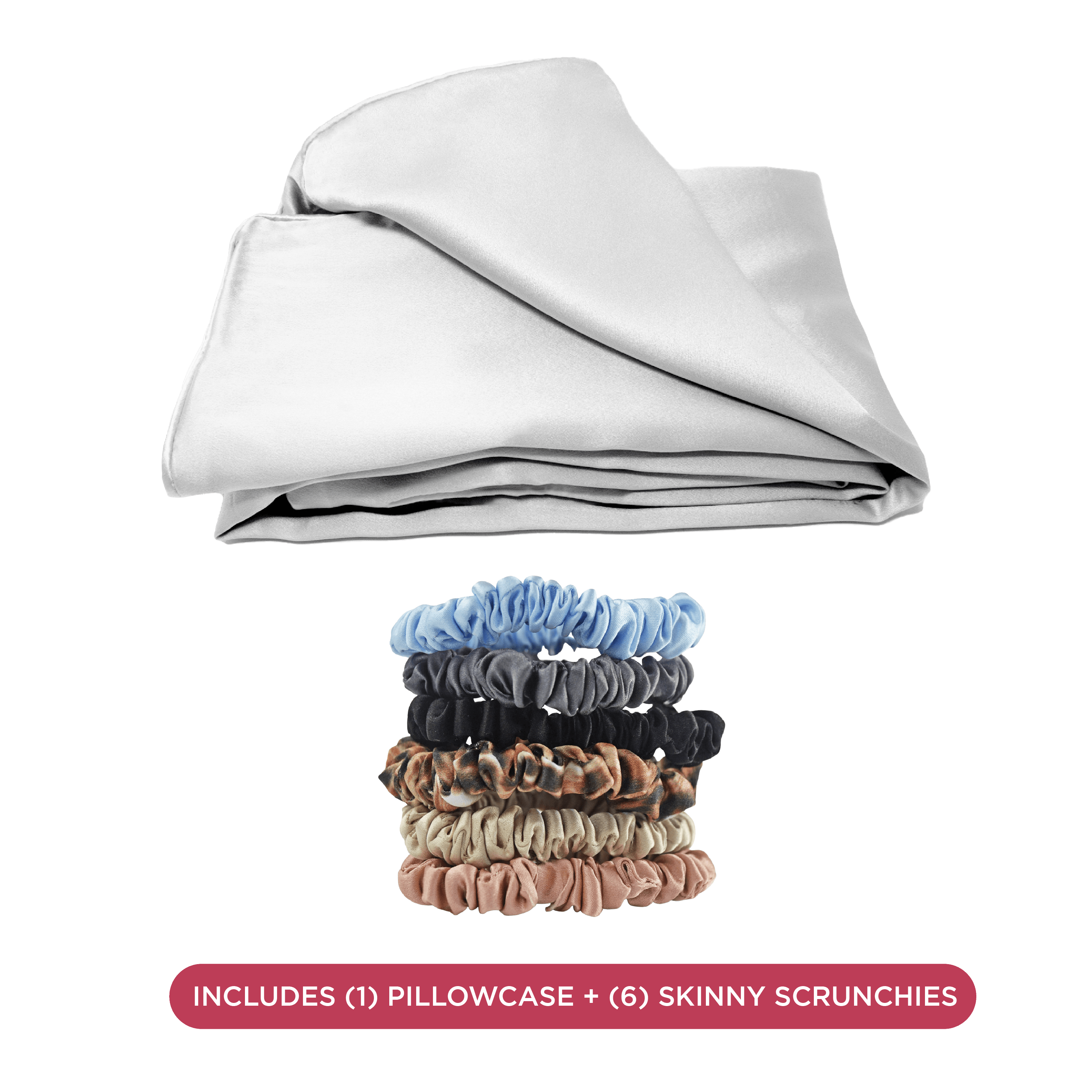 NIGHT Duplicate Silk Haircare Set, Pillowcase & Scrunchies