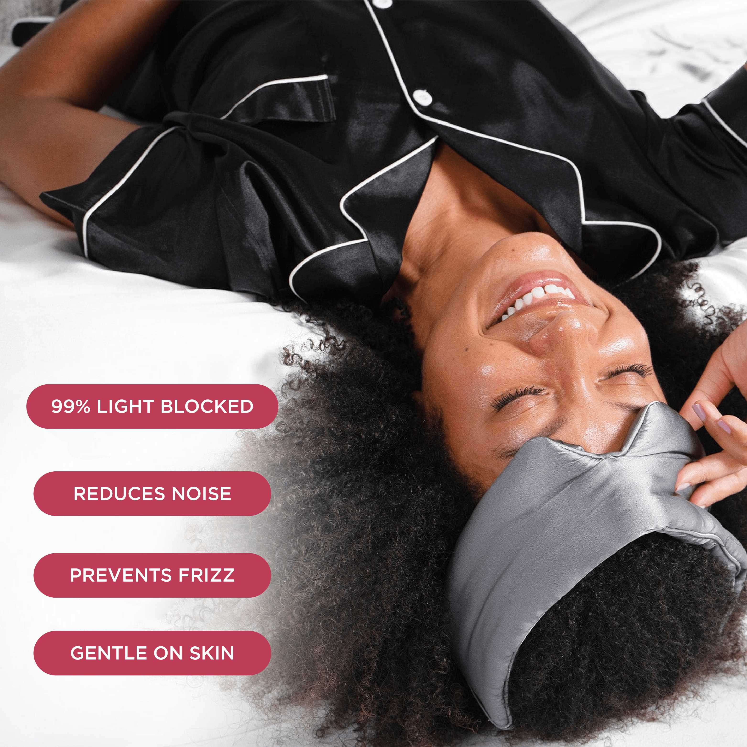 NIGHT Duplicate Silk Sleep Set, Pillowcase & Eyemask