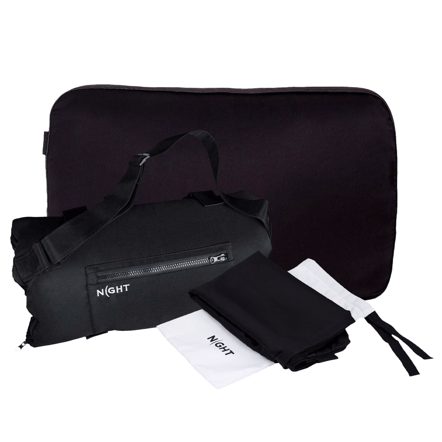 NIGHT Duplicate Standard\Queen / Pillow + Extra Pillowcase + Compression Travel Case Silk Airlight Foam NIGHT Pillow