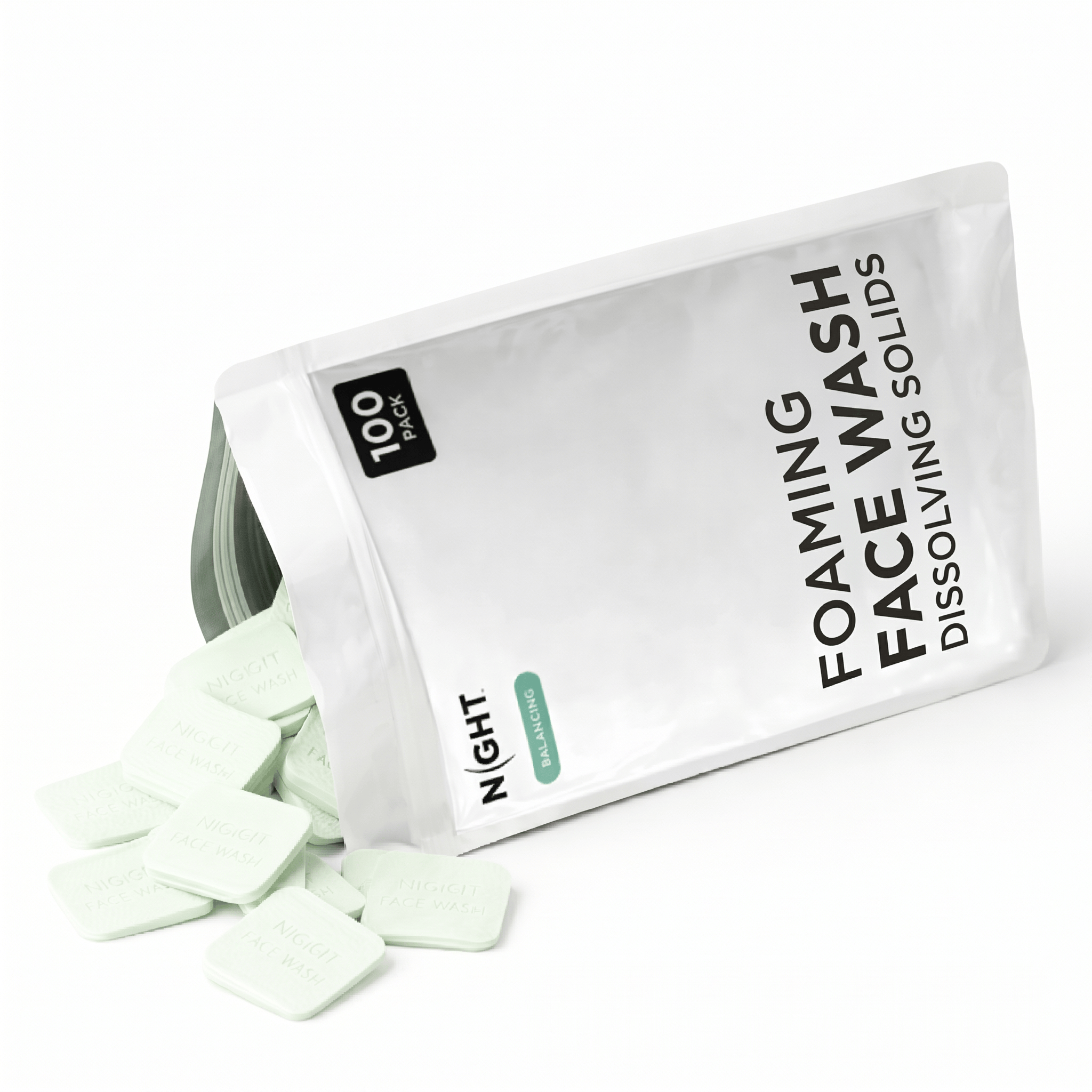 NIGHT Face Wash Face Wash Squares (100 Pack)