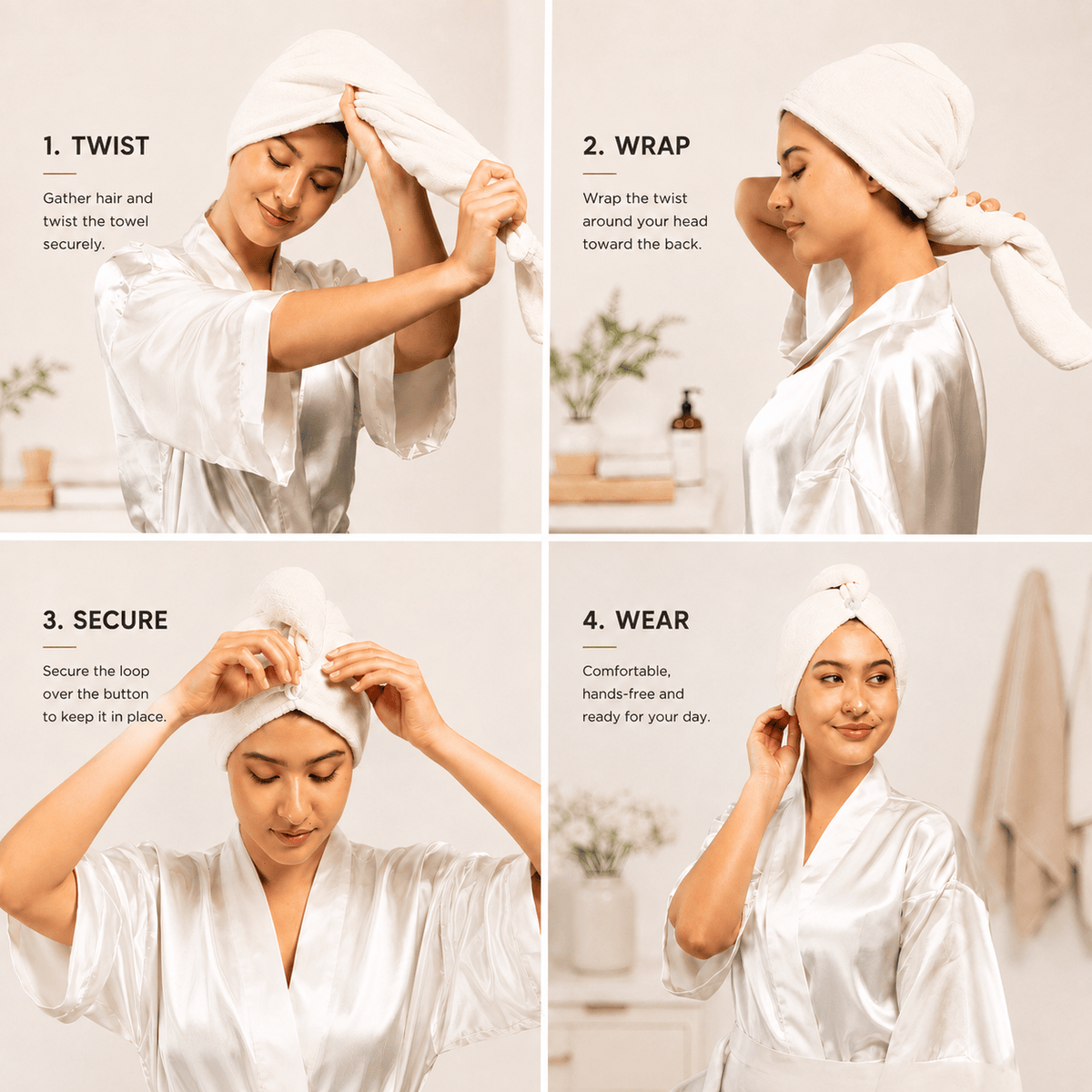 NIGHT HAIR ACCESSORIES Quick Dry Hair Towel