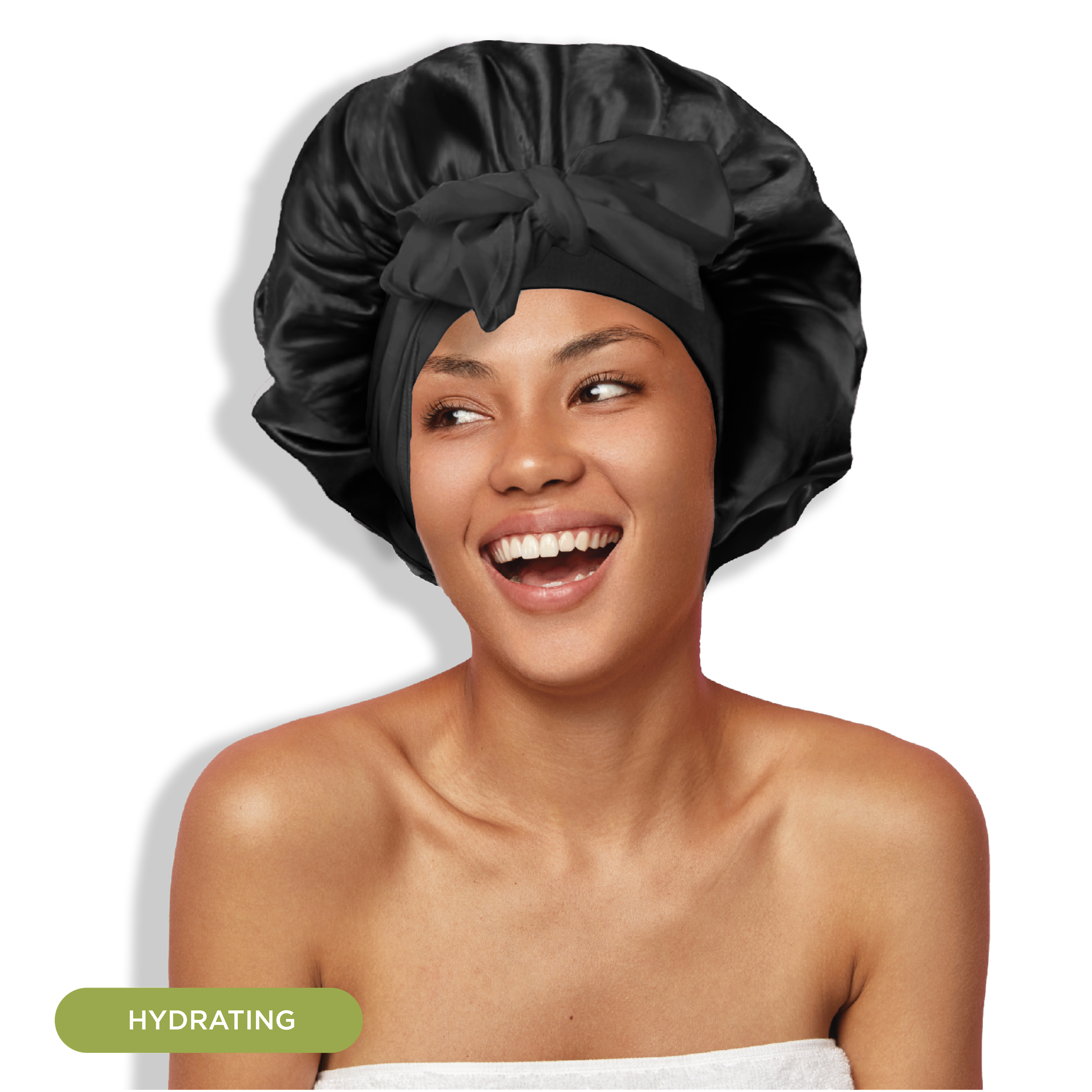 NIGHT HAIR ACCESSORIES Satin Bonnet, Tie