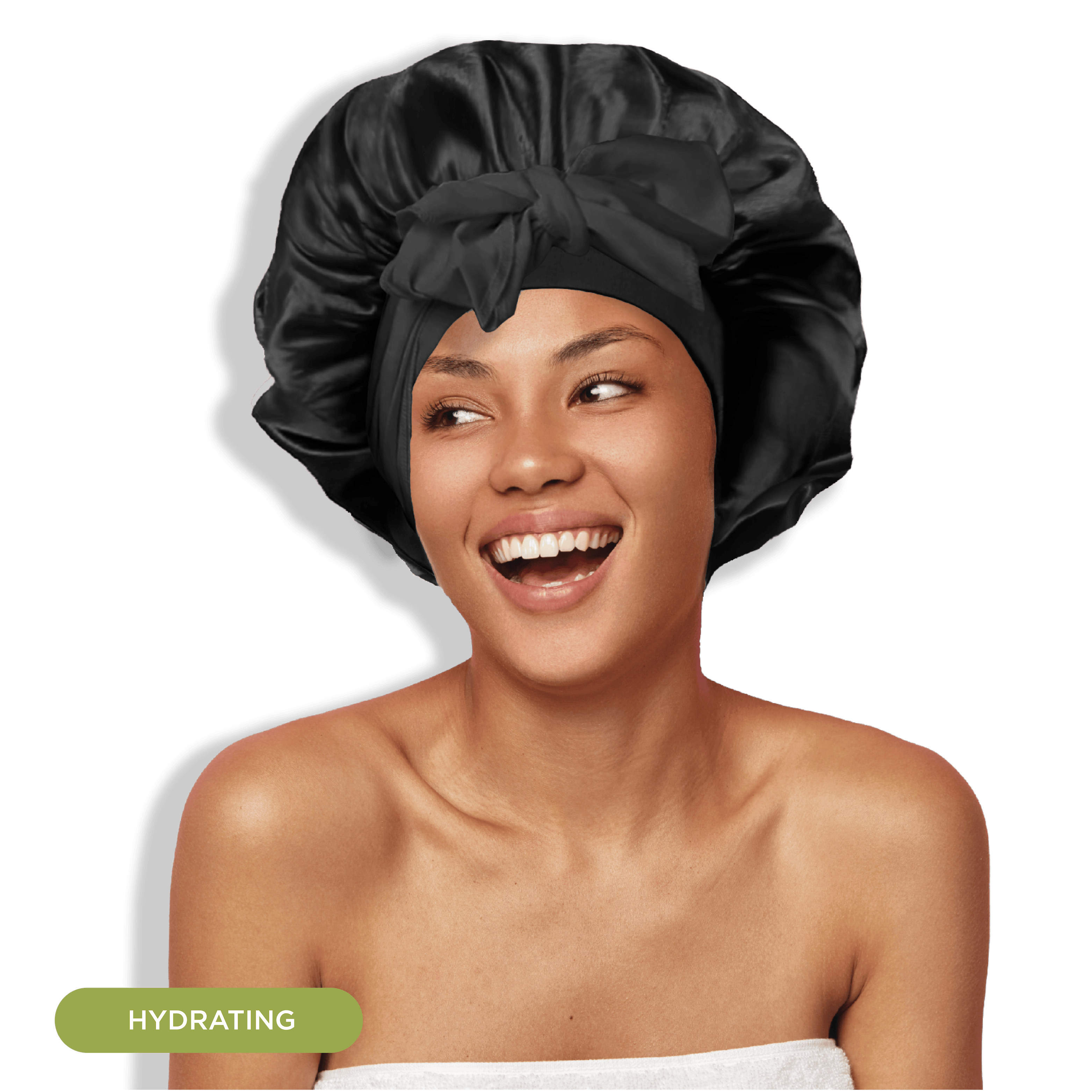 NIGHT HAIR ACCESSORIES Satin Bonnet, Tie