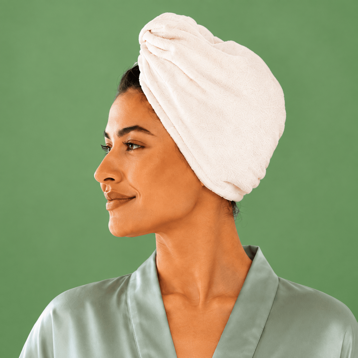 NIGHT HAIR ACCESSORIES Spa White / 1-Pack Quick Dry Hair Towel