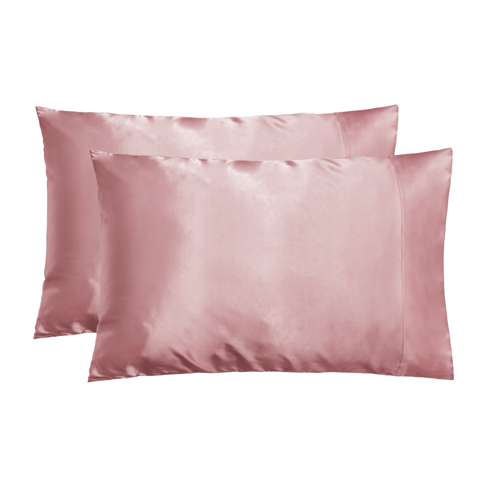 NIGHT PC Satin Standard/Queen / Blush / 2 Pack Satin Washable Pillowcase