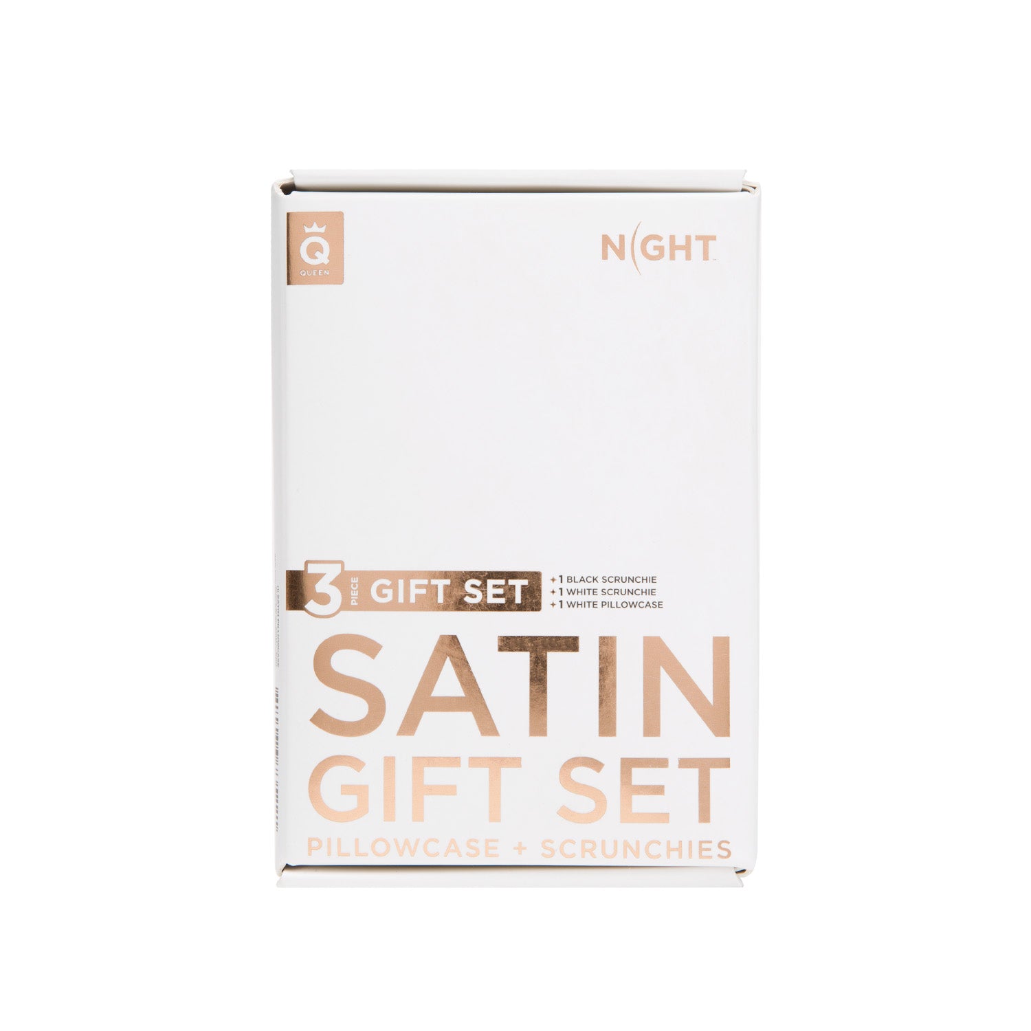 NIGHT PC + Scrunchie Satin Haircare Set, Pillowcase & Scrunchies