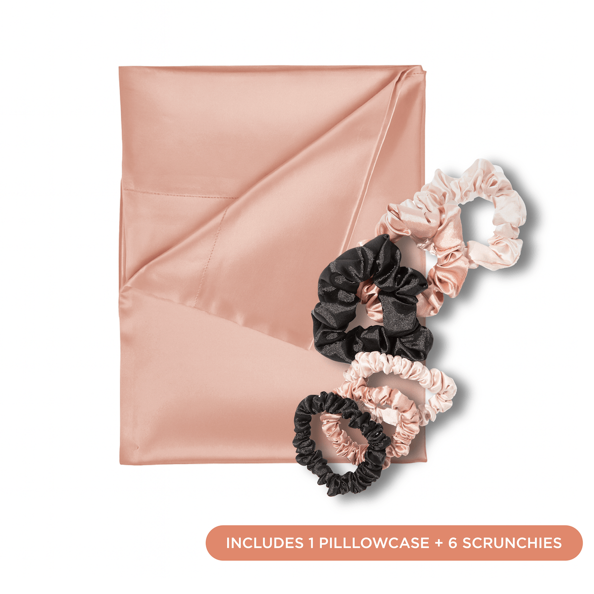 NIGHT PC + Scrunchie Satin Haircare Set, Pillowcase & Scrunchies