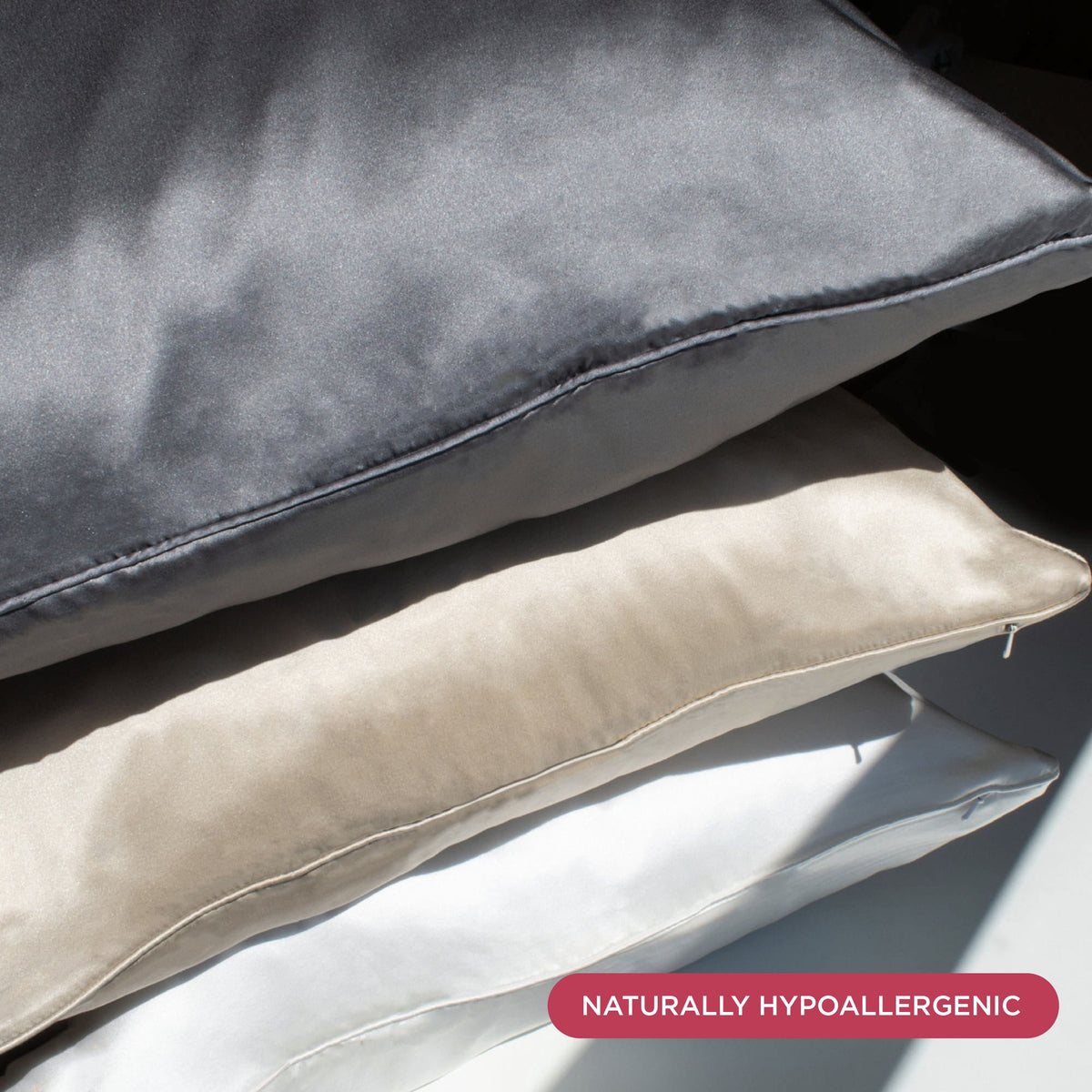 NIGHT PC Silk 100% Mulberry Silk Pillowcase, 2 Pack
