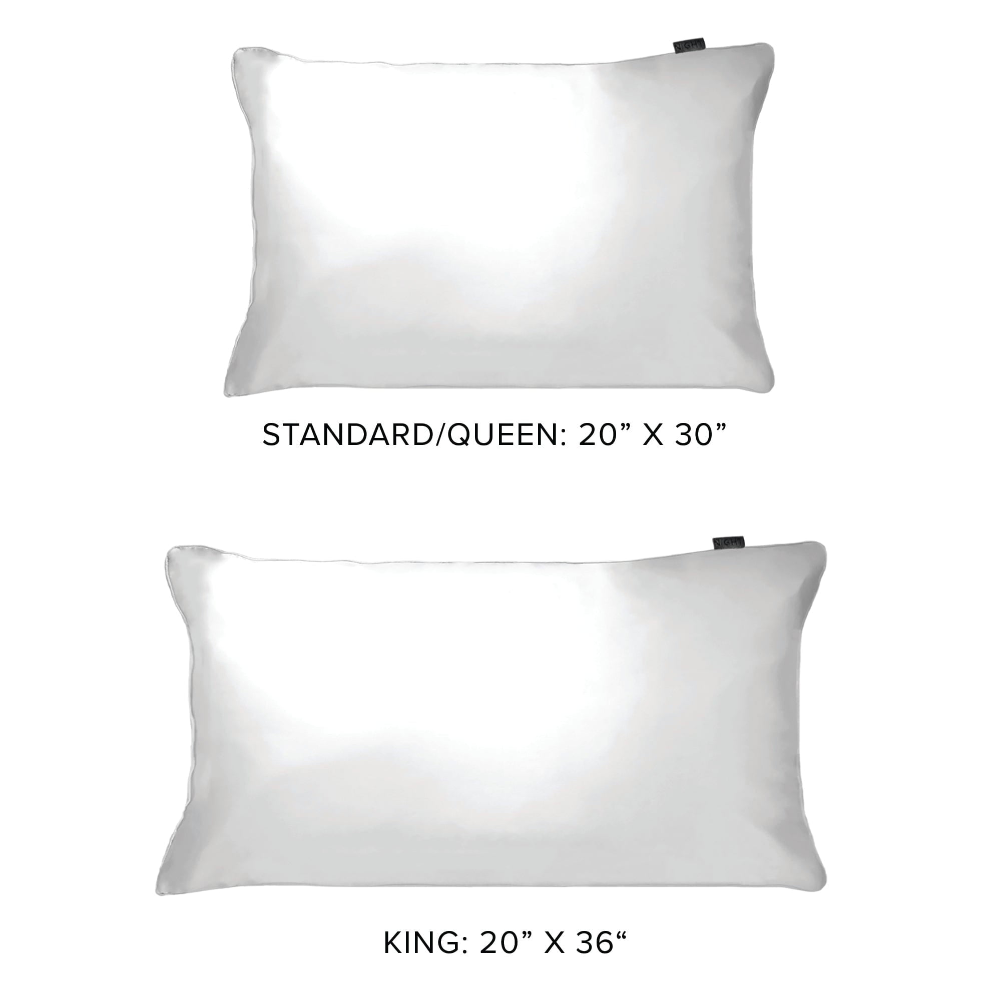 NIGHT PC Silk Silk Pillowcase, 100% Silk, Zipper