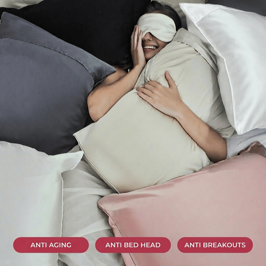 NIGHT PC Silk Silk Pillowcase, 100% Silk, Zipper