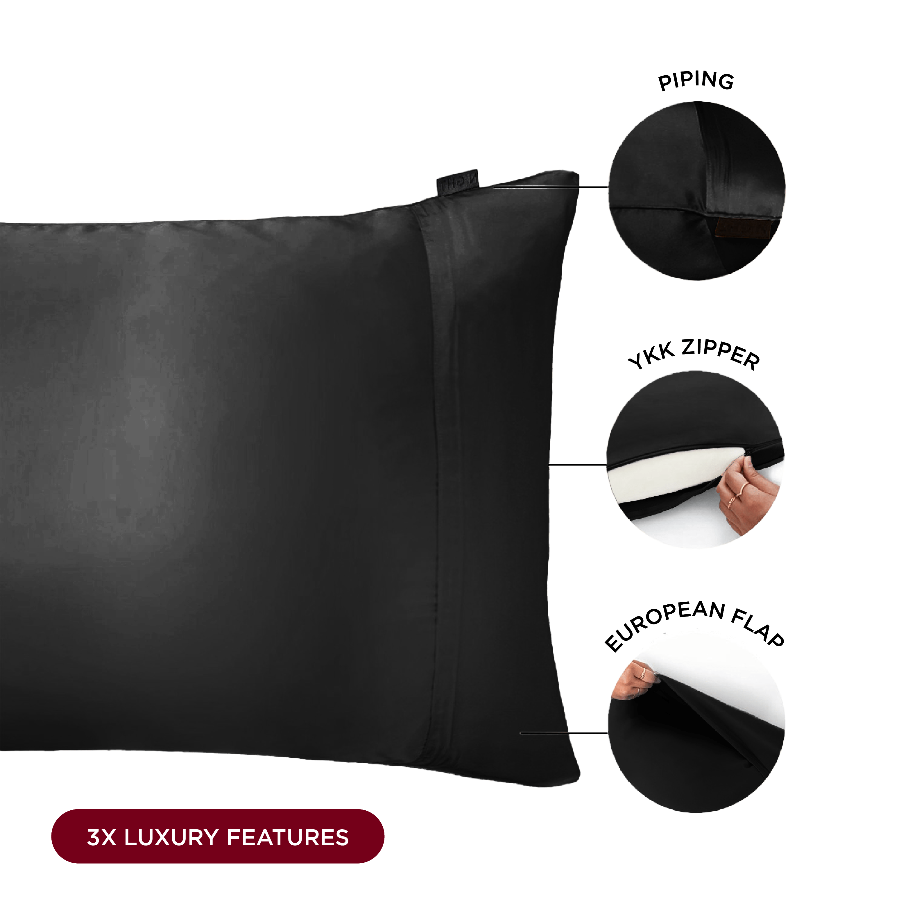 NIGHT PC Silk TriSilk® Washable Pillowcase