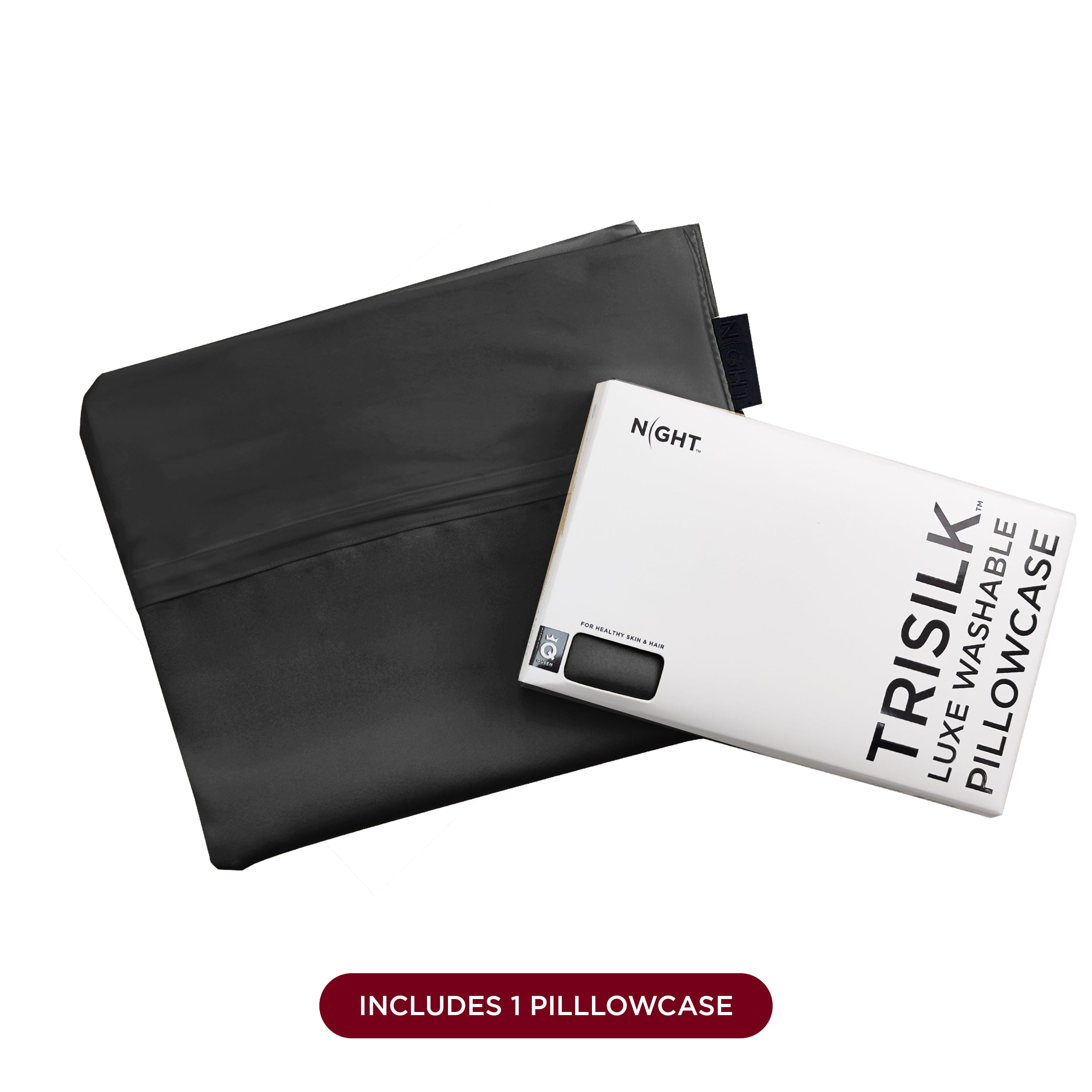 NIGHT PC Silk Silk Pillowcase, TriSilk, Zipper