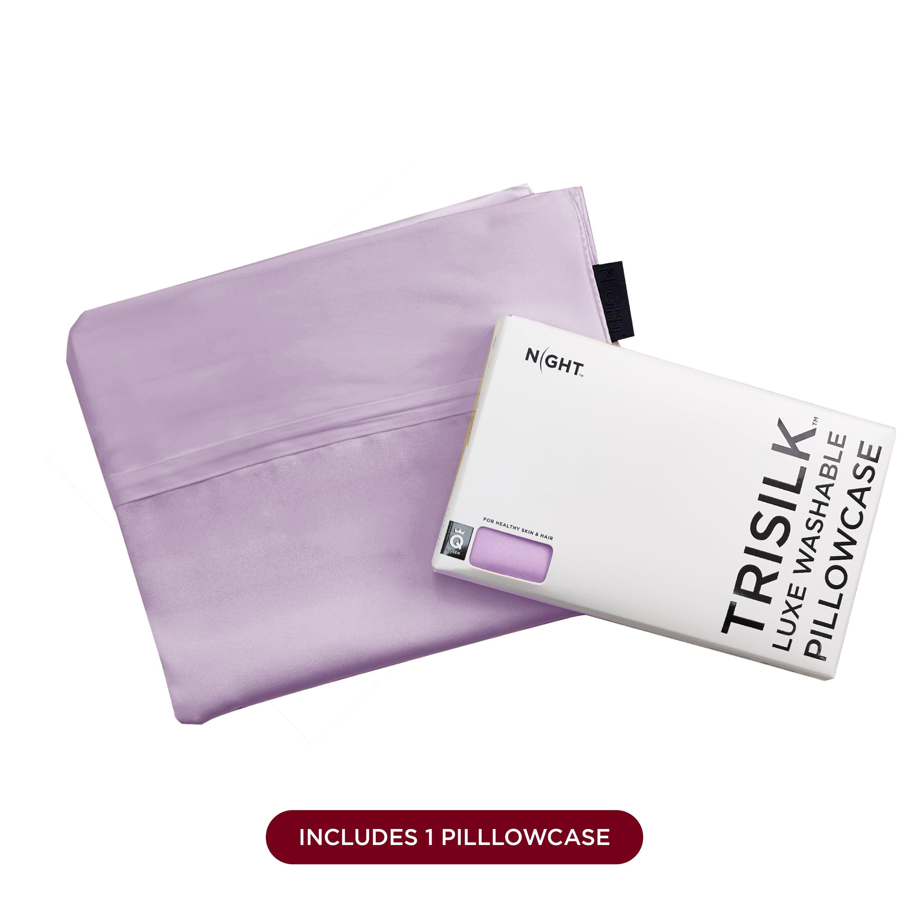 NIGHT PC Silk Silk Pillowcase, TriSilk, Zipper