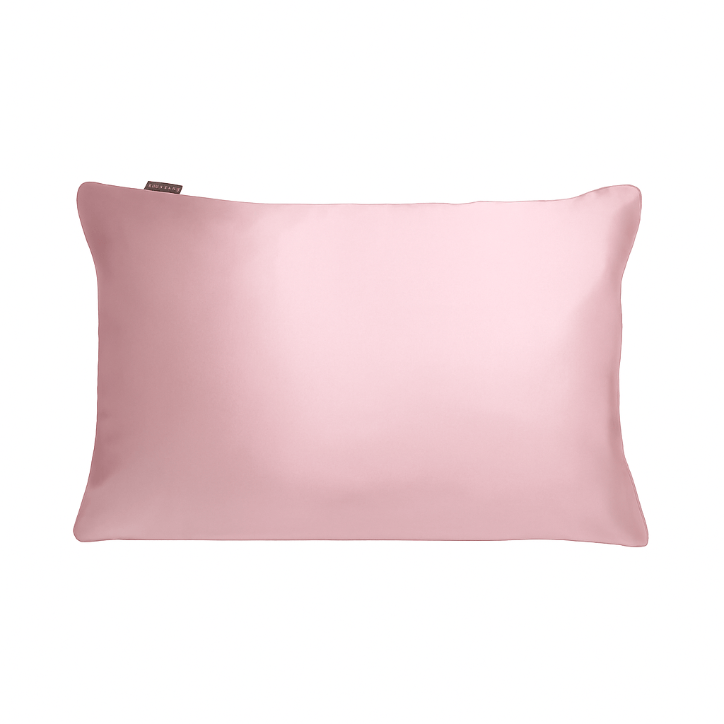 NIGHT PC Silk Std/Qn / Blush Silk Pillowcase, 100% Silk, Zipper