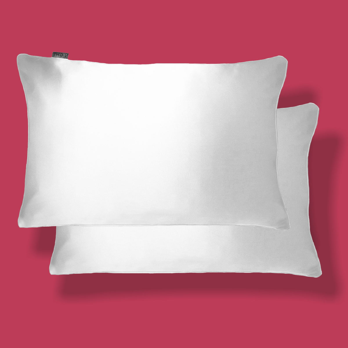 NIGHT PC Silk Std/Qn / White 100% Mulberry Silk Pillowcase, 2 Pack