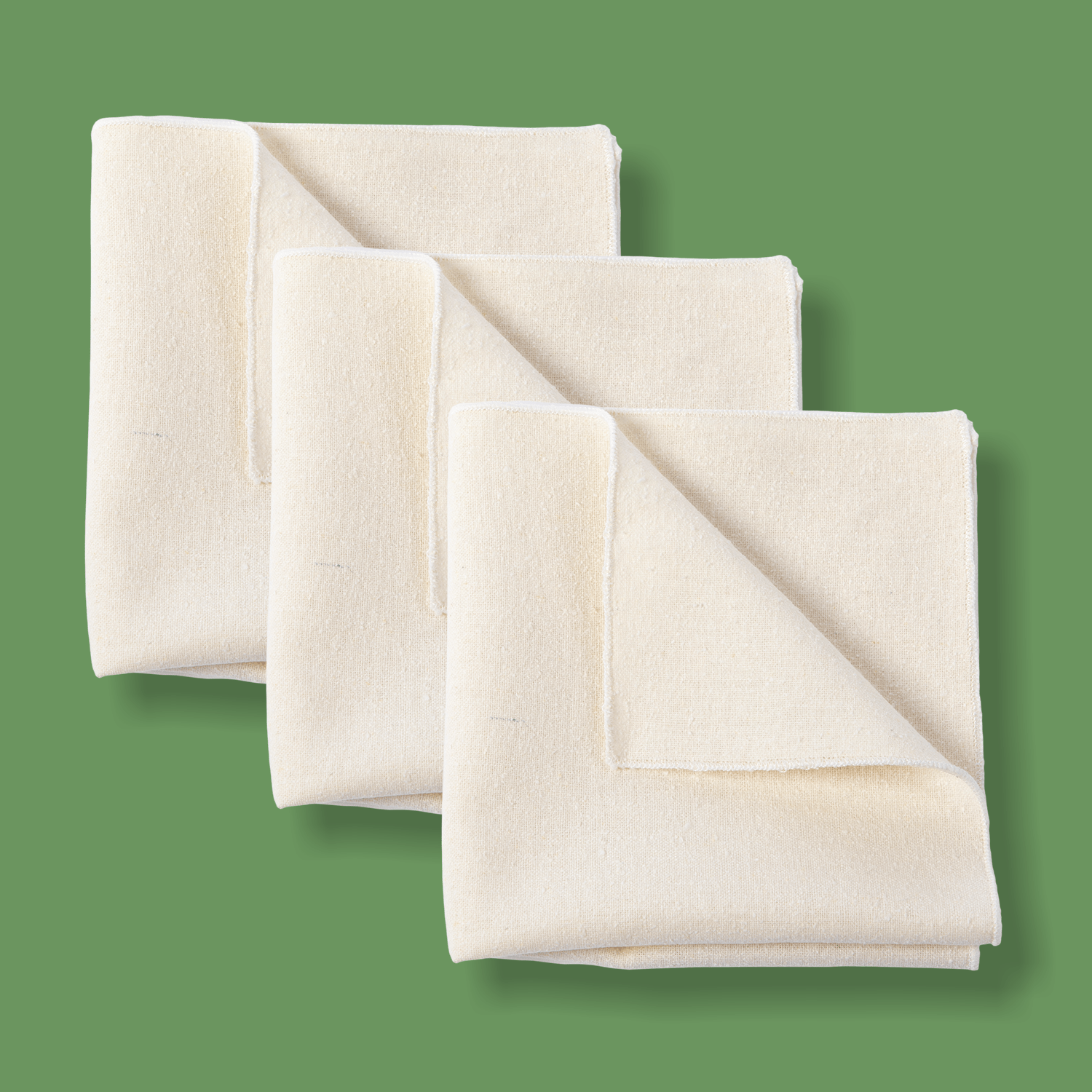 NIGHT Wc Silk Raw Silk Skincare Washcloths - 3 Pack