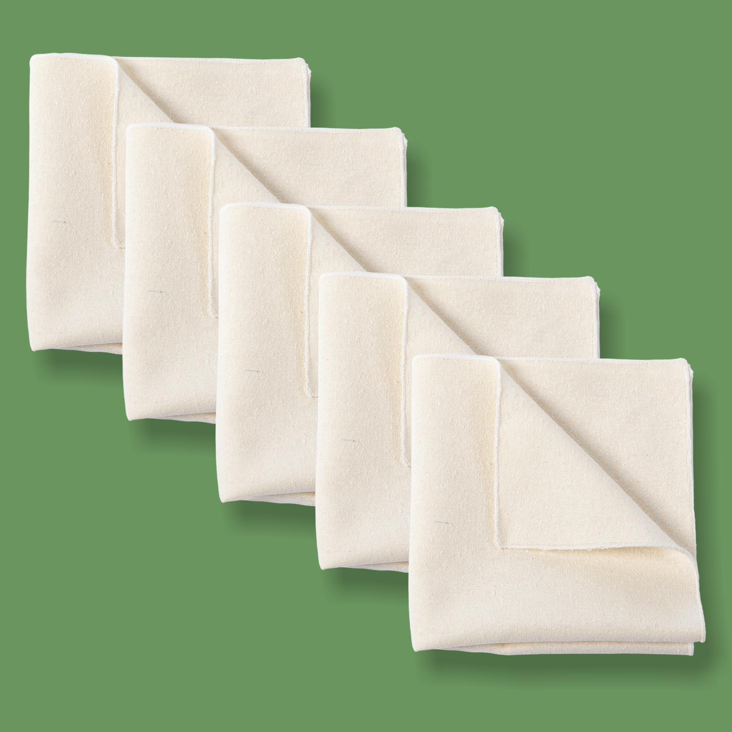 NIGHT Wc Silk Raw Silk Skincare Washcloths - 5 Pack