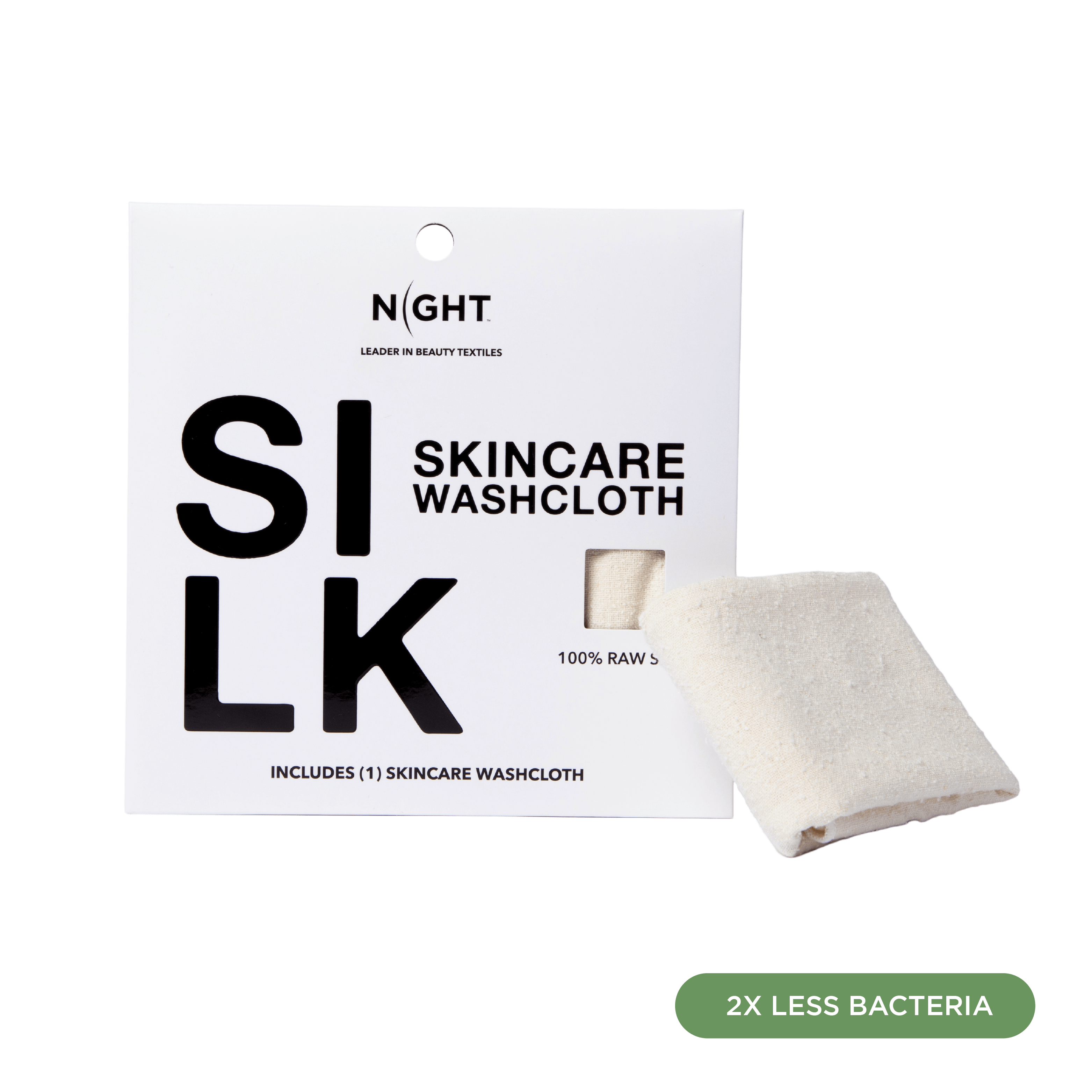 NIGHT Wc Silk Skincare Washcloth, Gentle Exfoliant, All Ages
