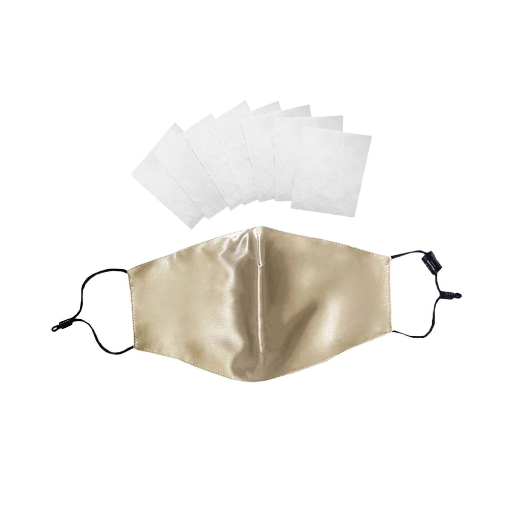 silk face mask featuring 7 disposable filters