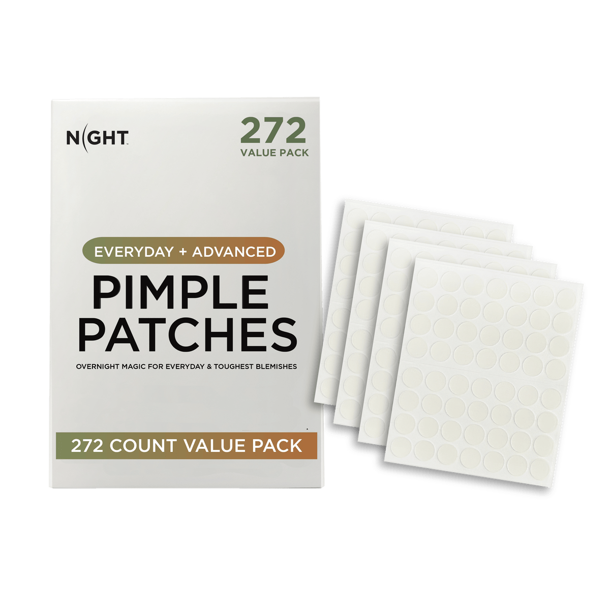 NIGHT Pimple Patch Duo packaging with Everyday and Advanced patches.
