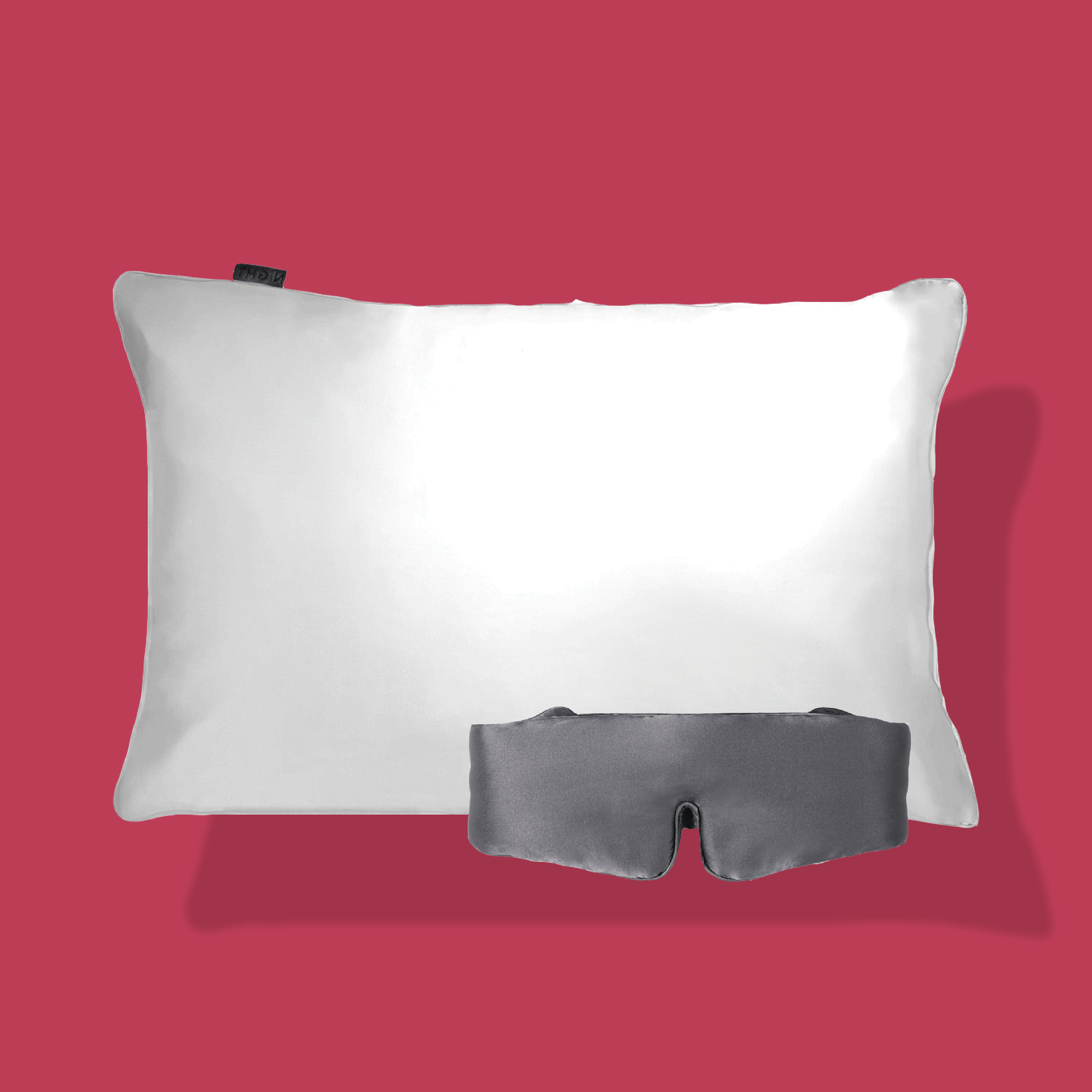 NIGHT silk pillowcase and oversized eye mask gift set.