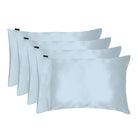 NIGHT Duplicate Standard/Queen / Light Blue Satin Washable Pillowcase - 4PK