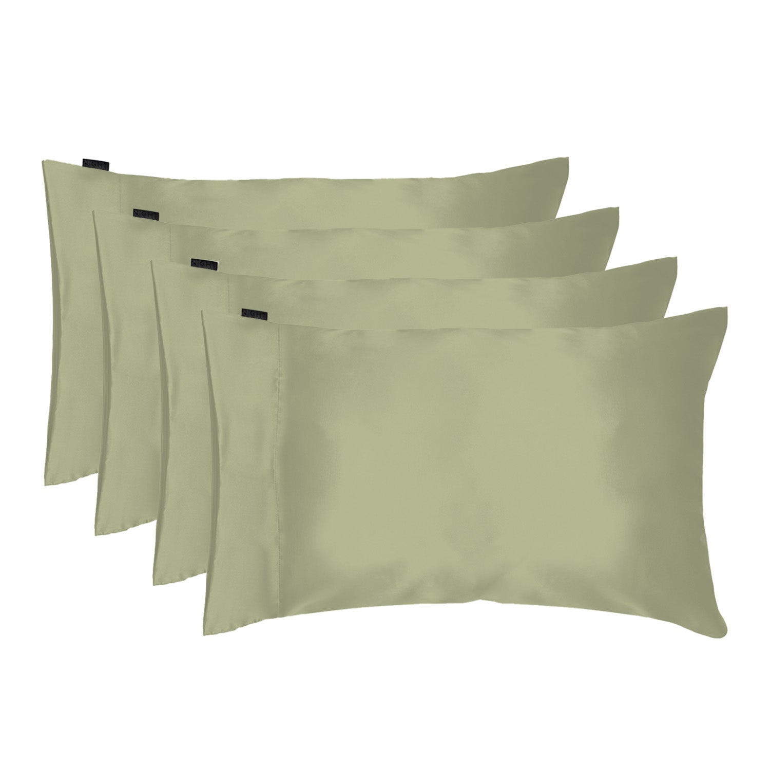 NIGHT Duplicate Standard/Queen / Sage Satin Washable Pillowcase - 4PK