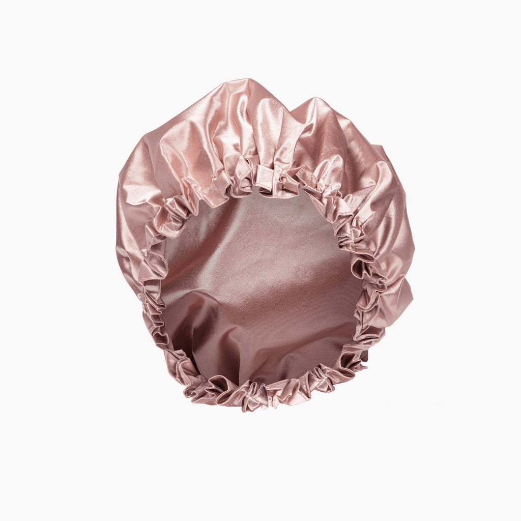 blush pink shower cap