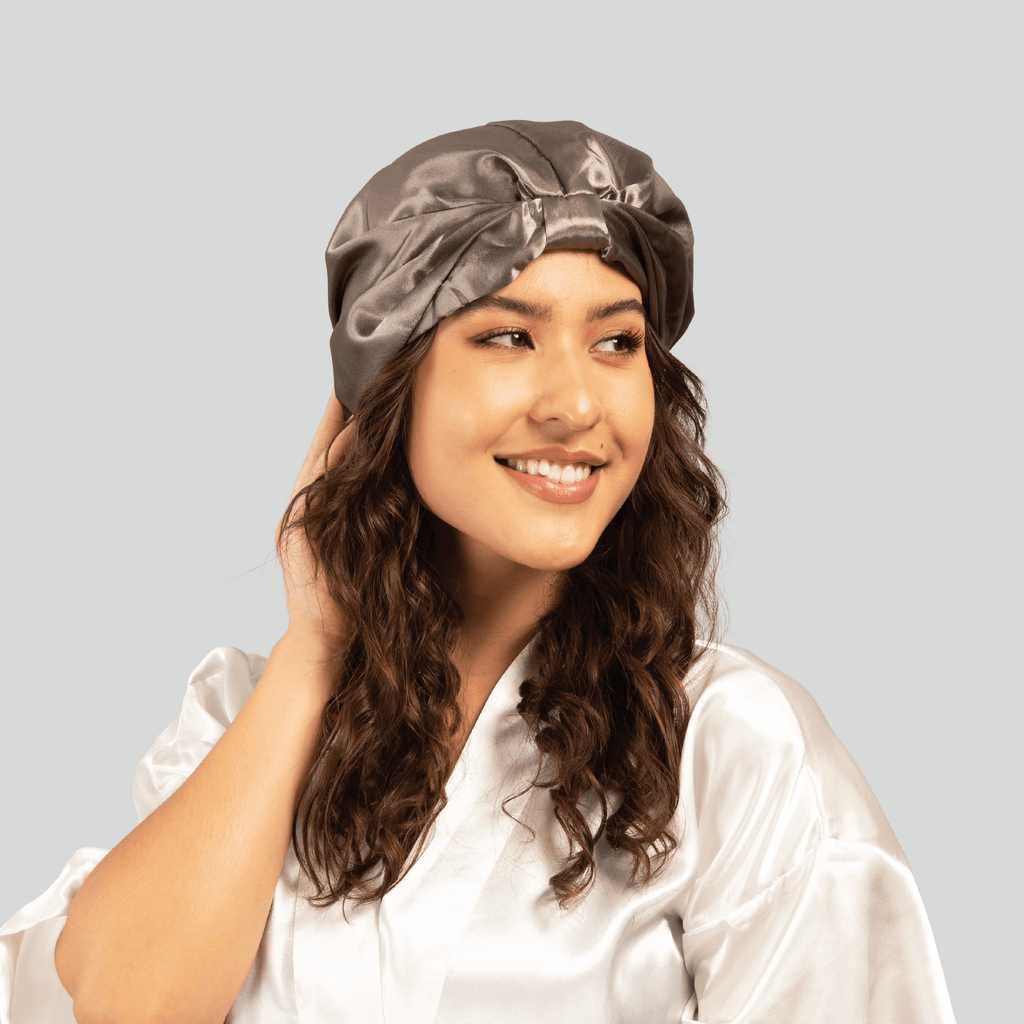 MEND HAIR ACCESSORIES GREY Satin Turban