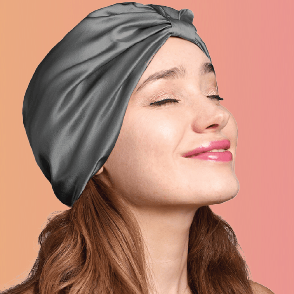 MEND HAIR ACCESSORIES GREY Satin Turban