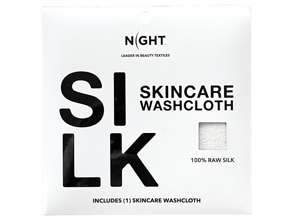 NIGHT Wc Silk Raw Silk Skincare Washcloths - 1 Pack