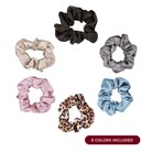 NIGHT Silk Scrunchies Silk Oversized Hair Scrunchies – 6 Pack