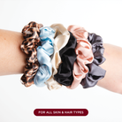 NIGHT Silk Scrunchies Silk Oversized Hair Scrunchies – 6 Pack